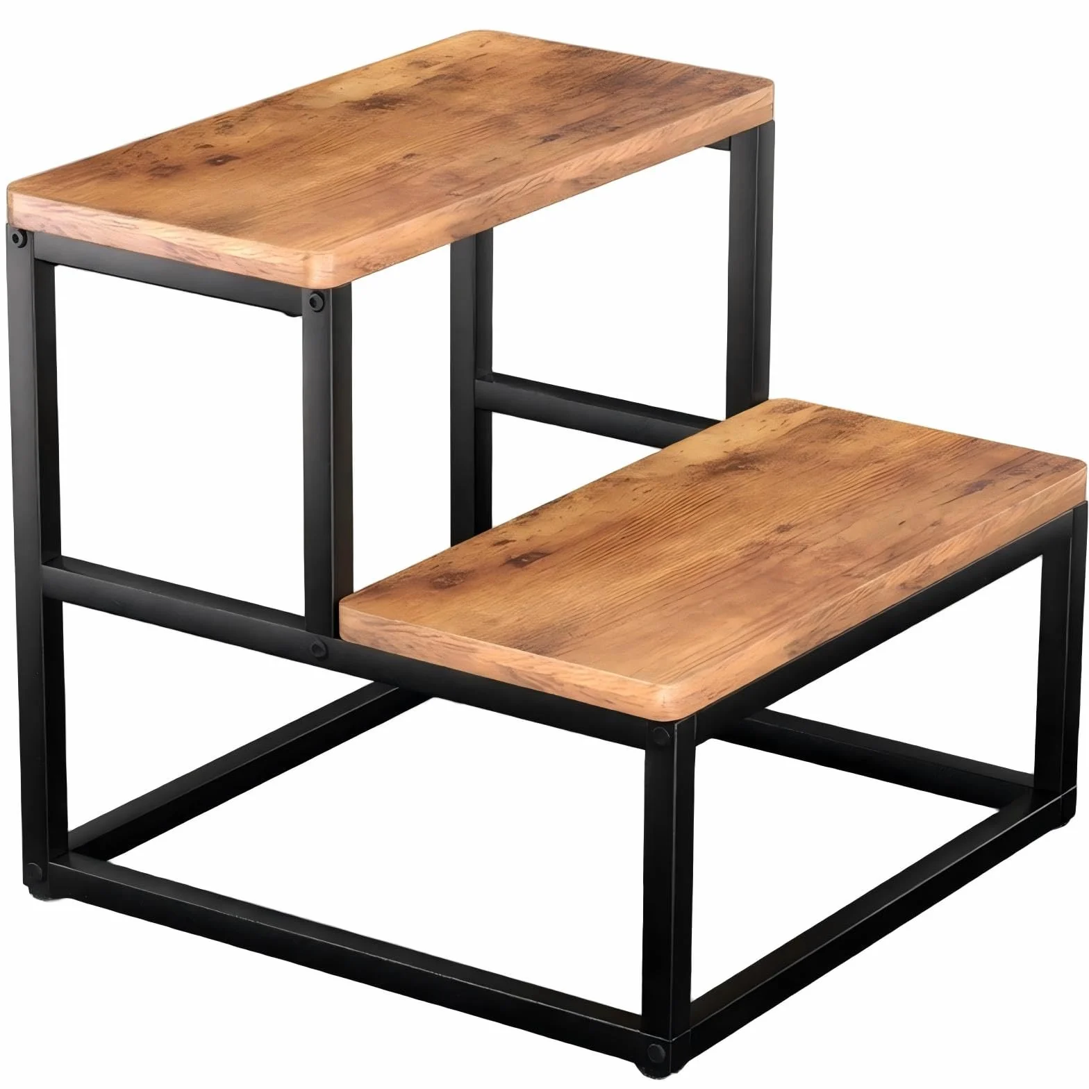 Escalones Antideslizantes de Madera para Jacuzzi SPA 2 Pasos 226kg