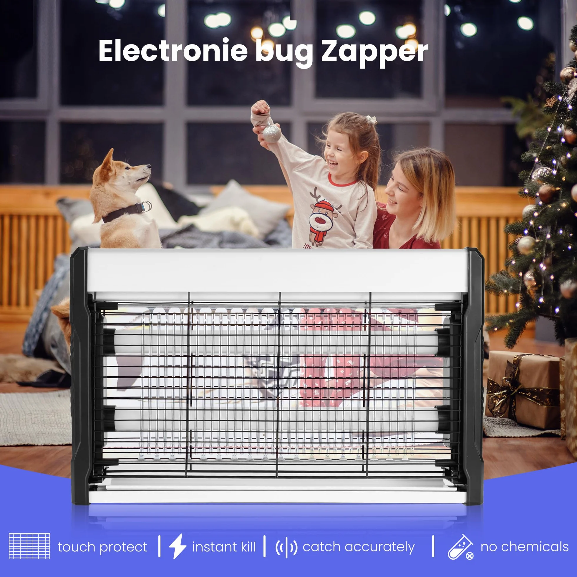 Lámpara Matamosquitos 3200 V Matamoscas Eléctrico Jardín Patio Cocina Industrial