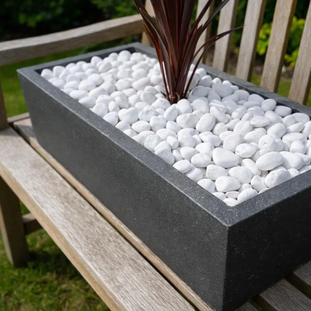 Piedra de mármol rodado blanco puro 20-40 mm Bolsa 5 kg