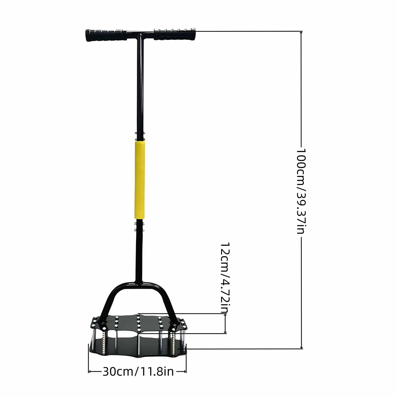Aireador de césped Aireador Manual / Esponjador | Diseño con resorte, aireador para césped con 17 púas de acero para Mantenimiento de Jardín y Césped