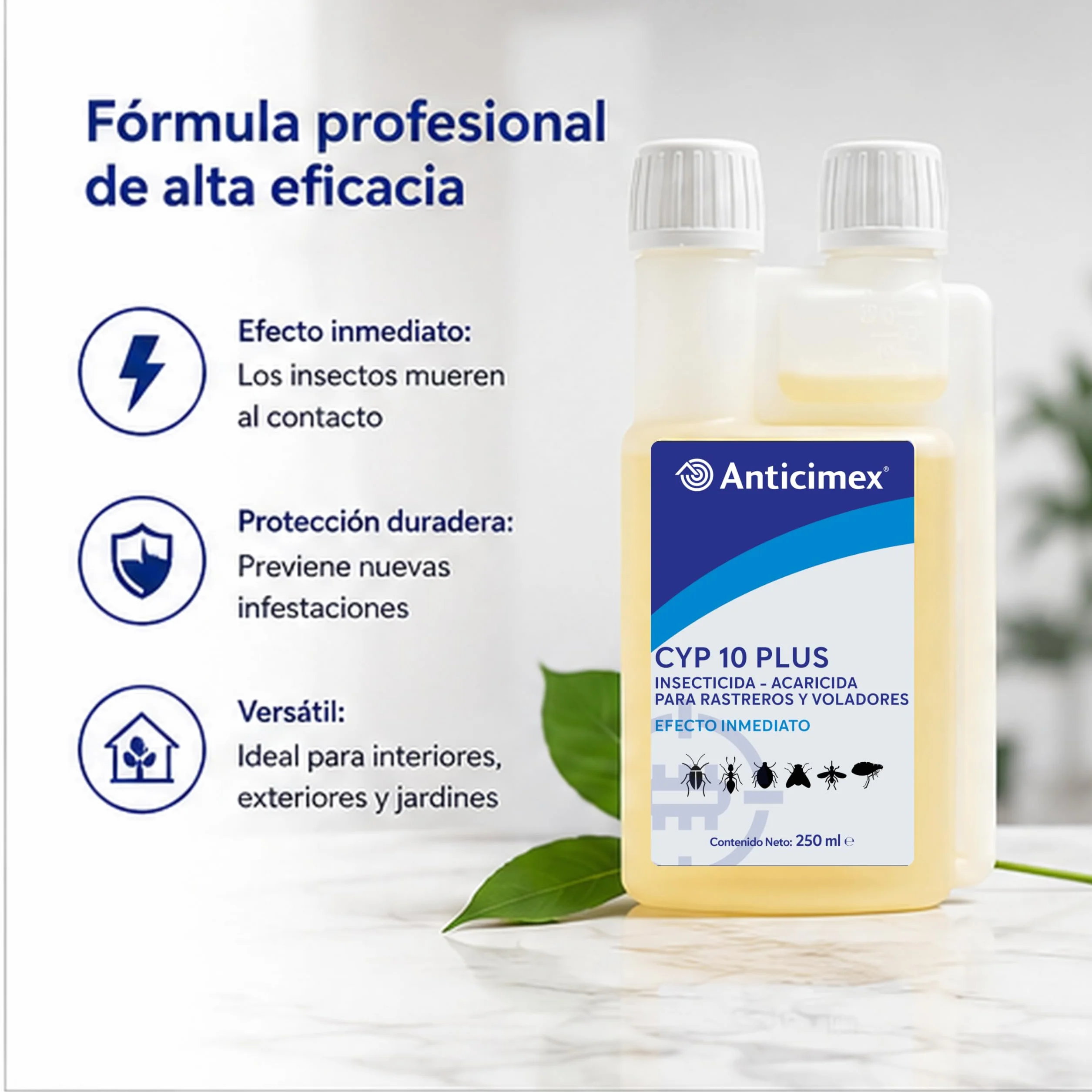 Anticimex Insecticida Concentrado CIPERGEN 9,3% 250 ml Cucarachas Mosquitos Hormigas
