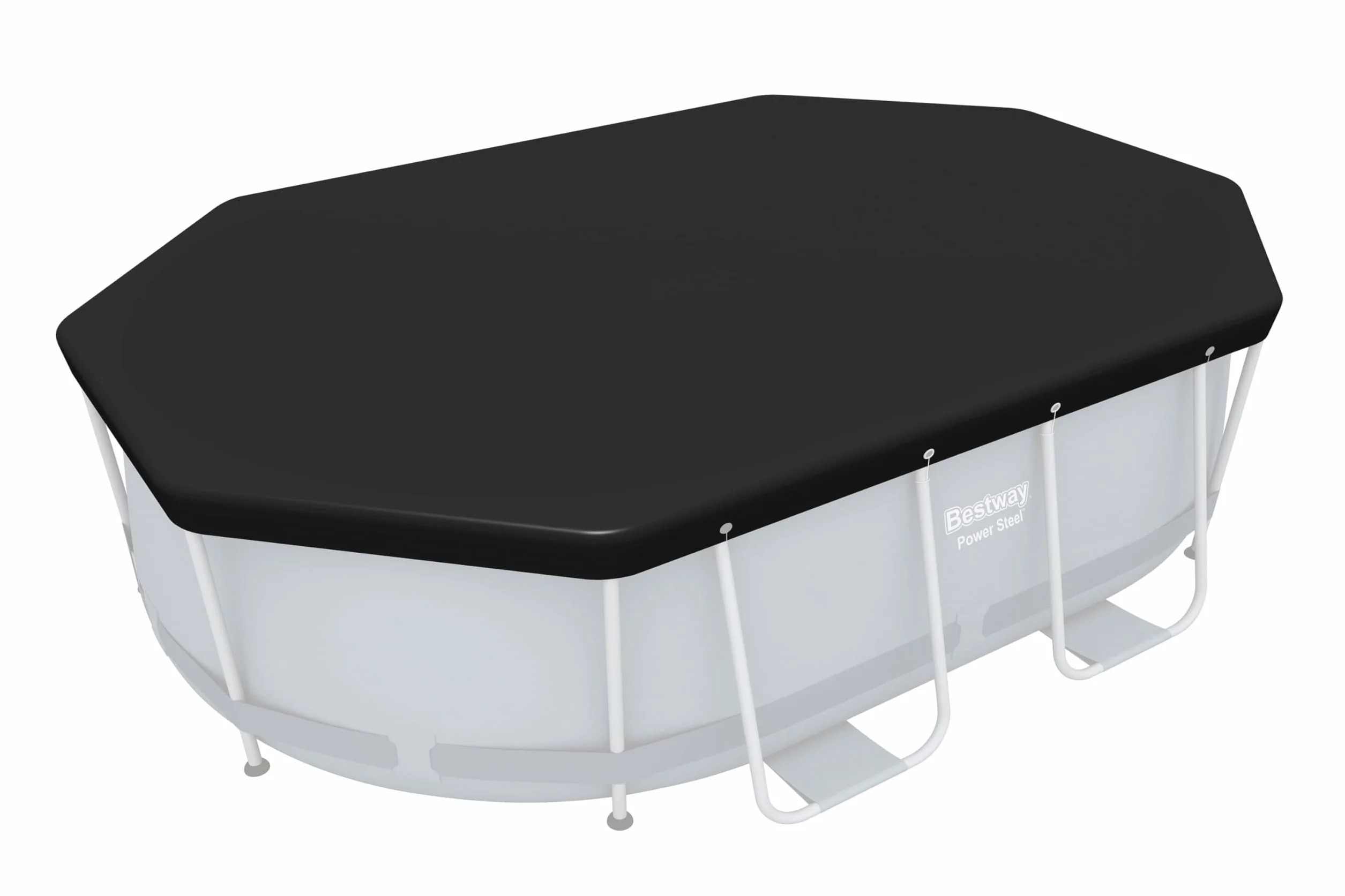 BESTWAY Cobertor Invierno Piscina Ovalado 305x184 cm Negro