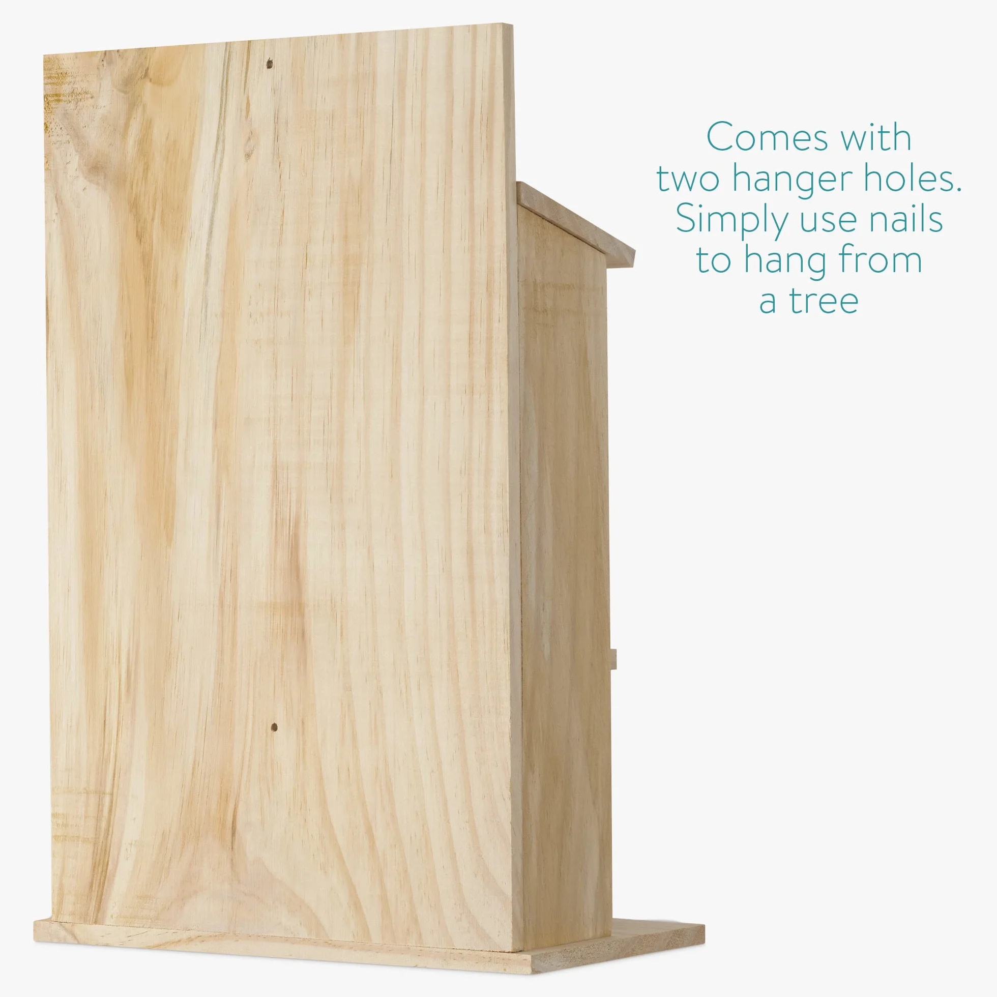Navaris Comedero para Ardillas Dispensador de Madera con Techo abatible Casa Colgante Ventana Jardín Exterior