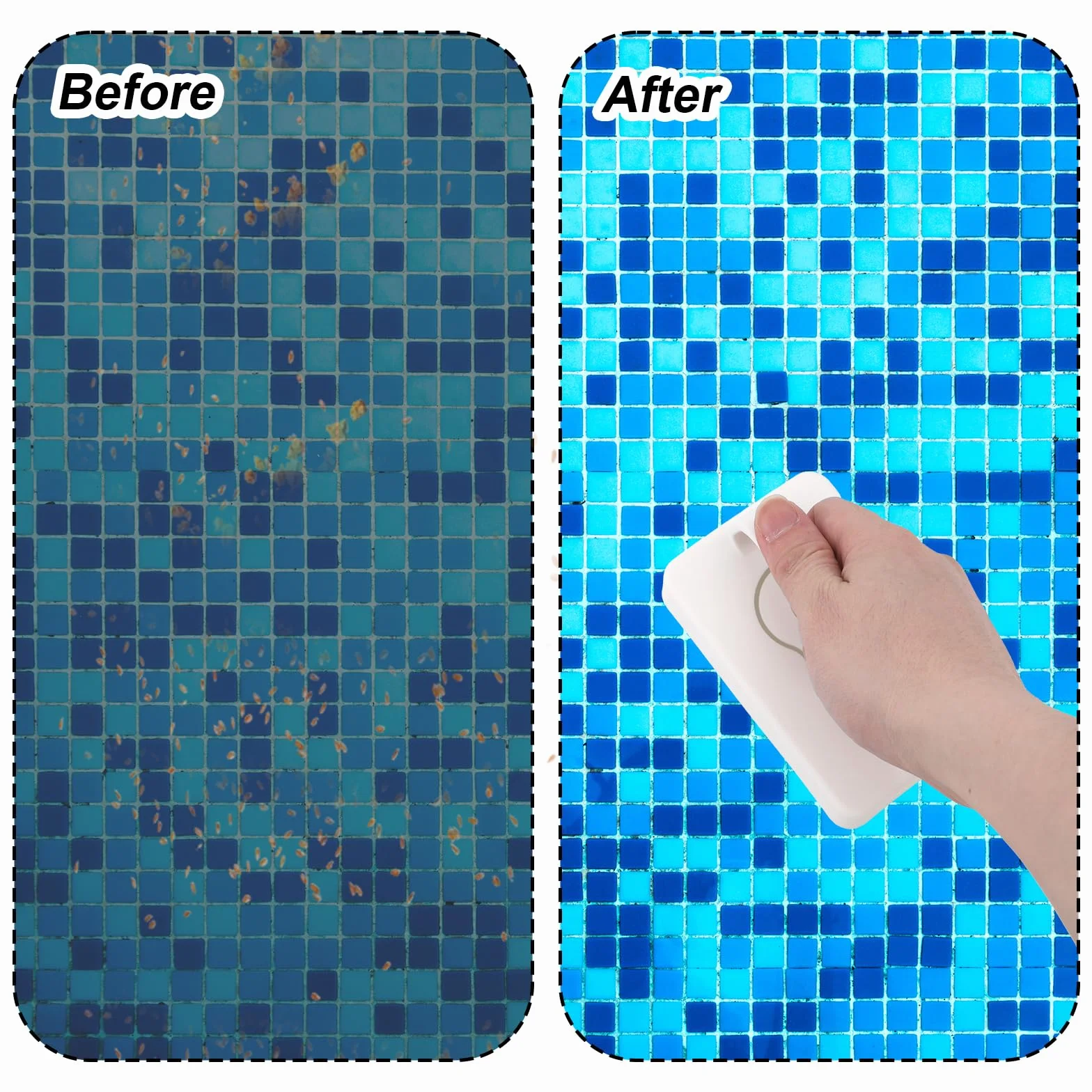 BOXOB Bloque de Limpieza Piscina con Mango Piedra Pómez 6 Pzs Quitamanchas para Baño Cocina SPA
