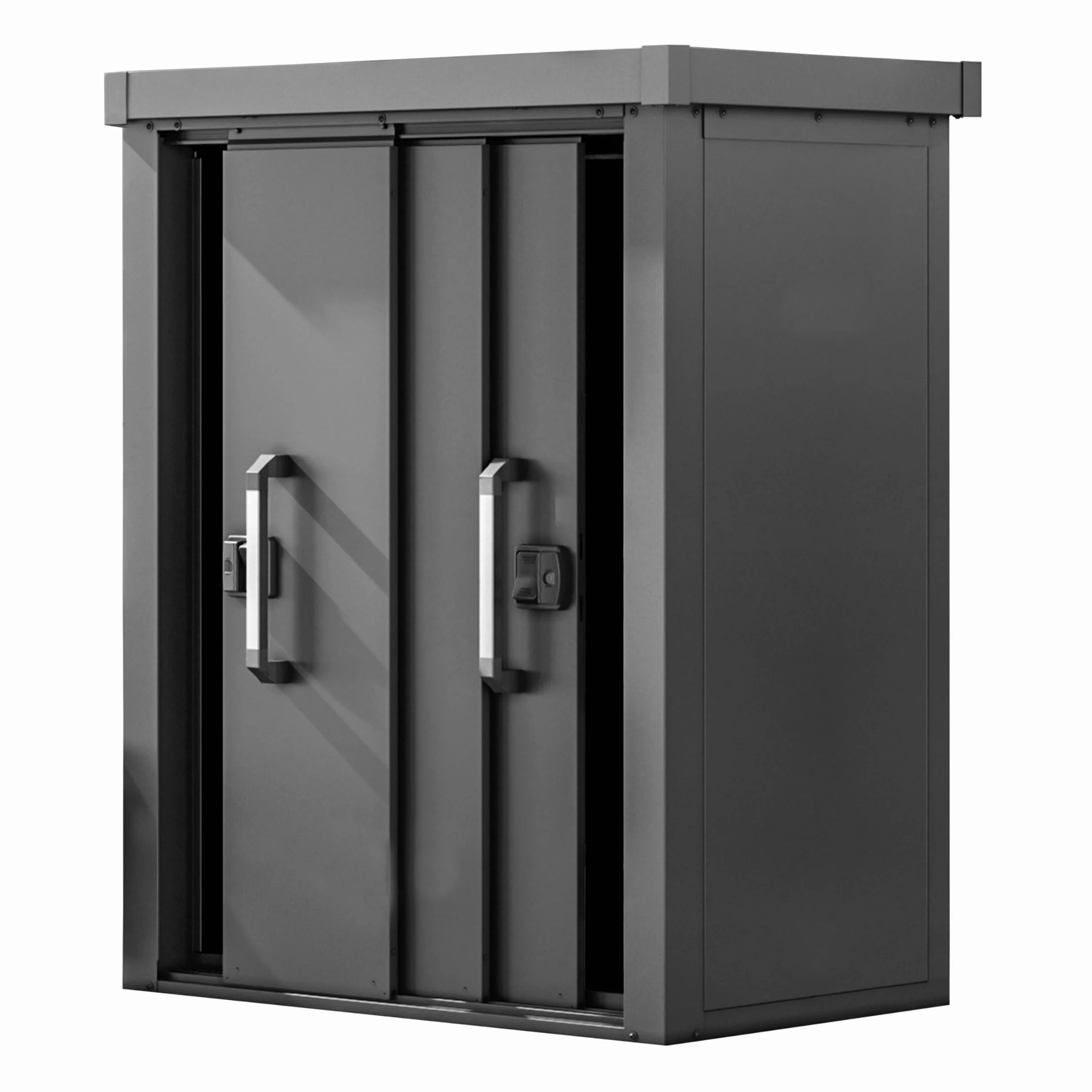 Armario Exterior Metálica 120x78x161 cm Casetta de Jardín Antracita GFP Primeyard
