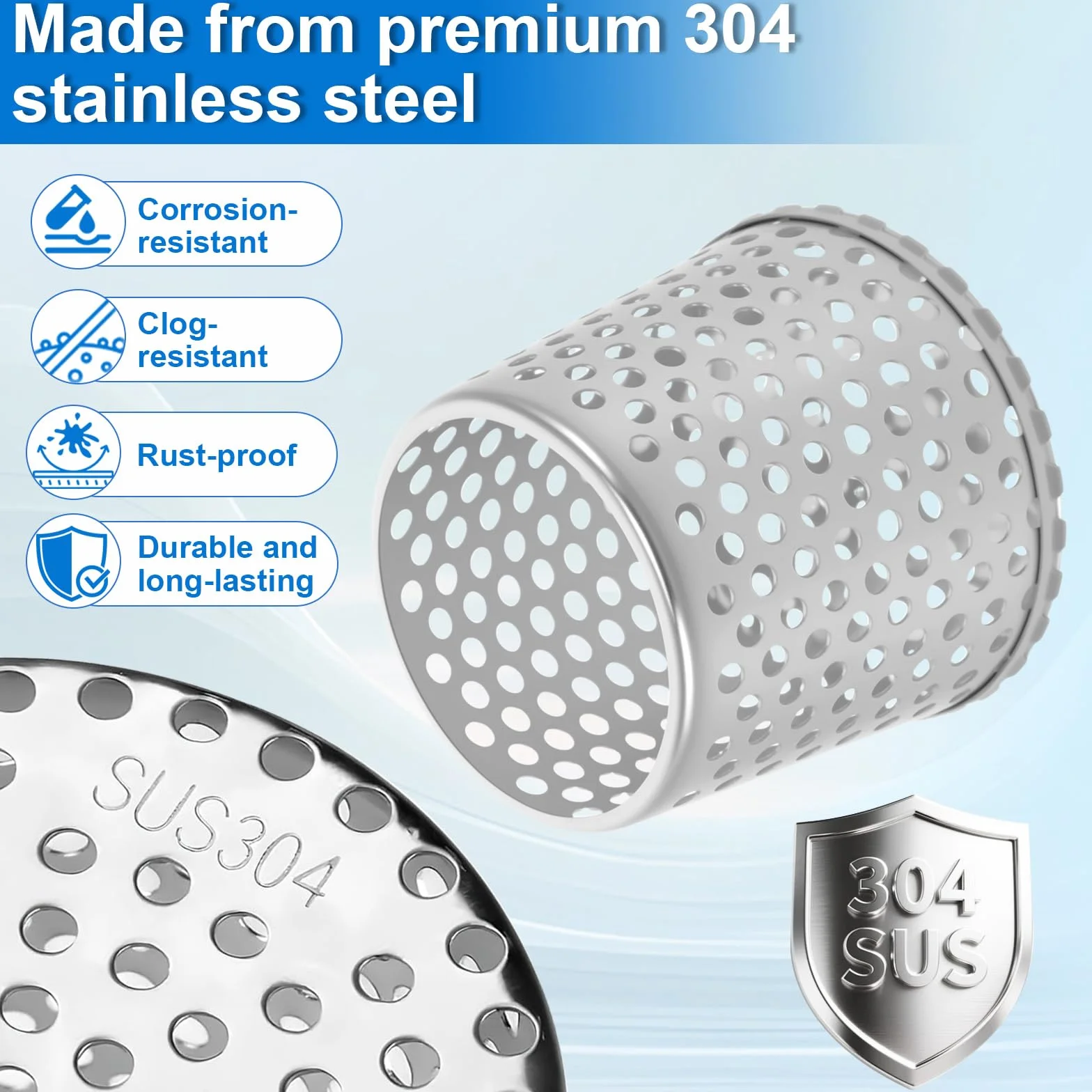 Protección Contra Hojas para Canalones 60-75 mm Acero Inoxidable 2 Unidades