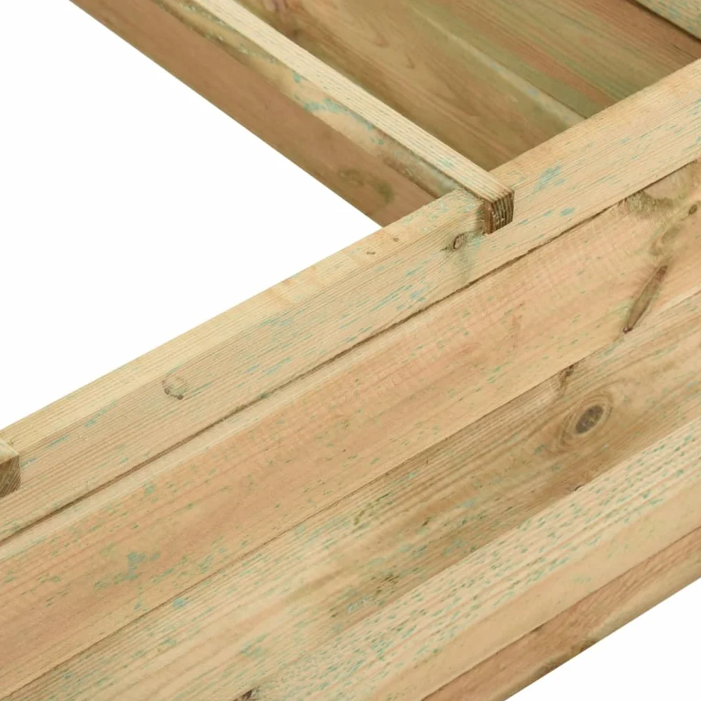 vidaXL Jardinera de Huerto Madera de Pino Plantador Sembradora Macetero