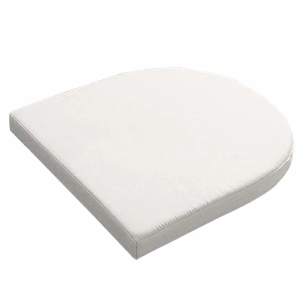 Cojín impermeable en forma de U para sillas de exterior, 45 x 45 x 5 cm, color blanco, cómodo y duradero, para patio, columpio, cocina, uso doméstico, accesorios de jardín.