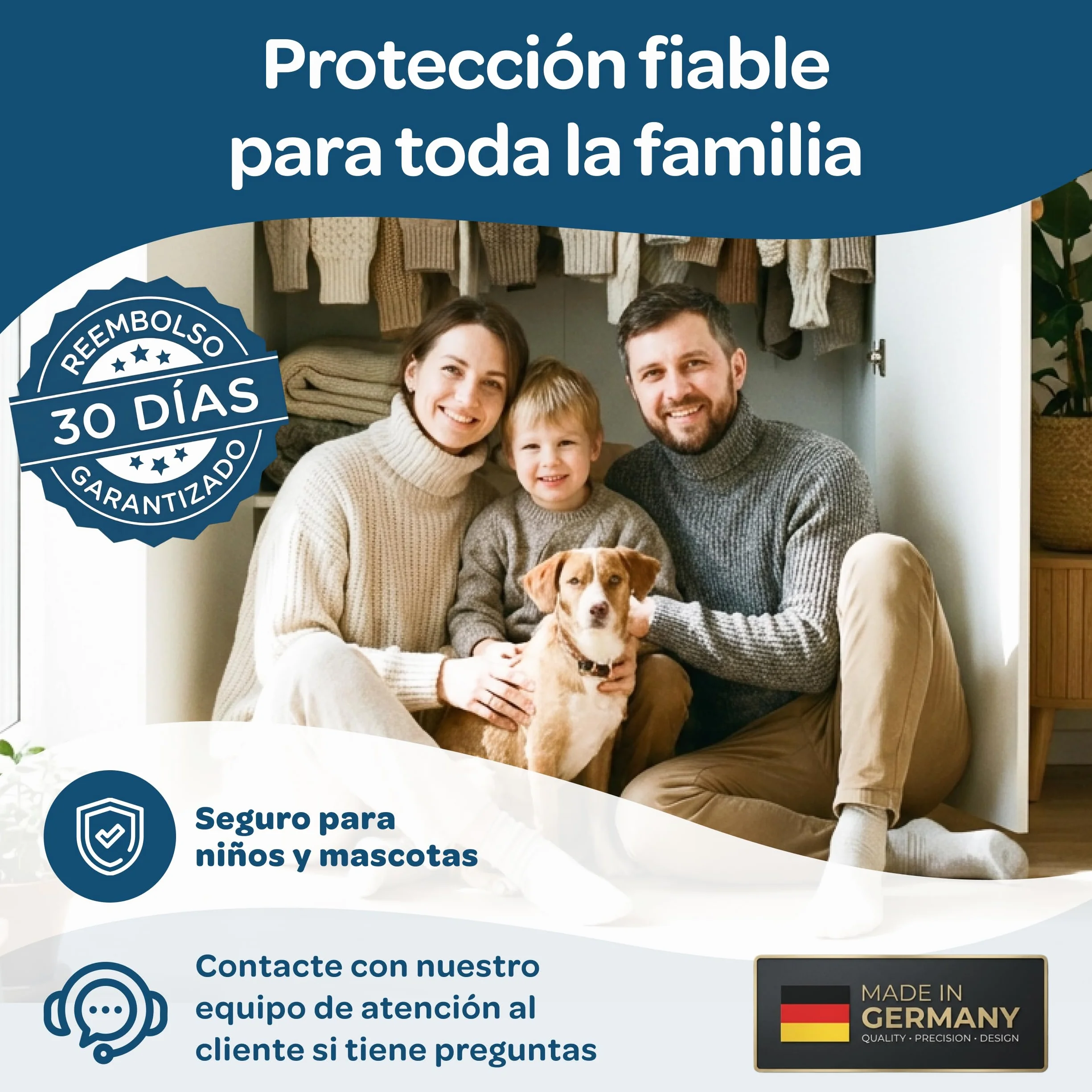 DOLCI SOGNI Antipolillas para Ropa Armario Sin Biocidas 8 Hojas Trampa Polillas Ropa Made in Germany Protección 3 Meses