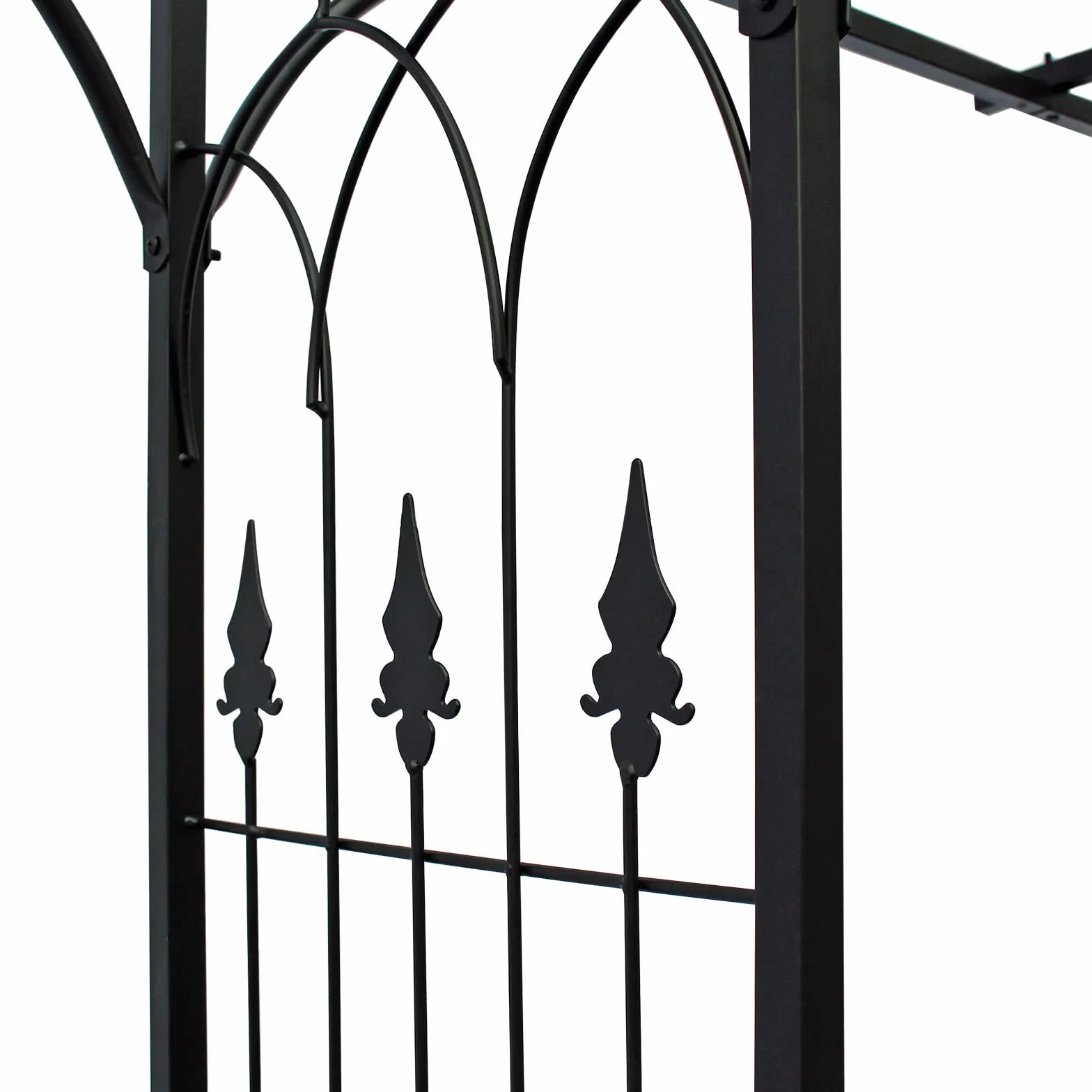 Arco de jardín para Rosas y trepadoras 205x50x208cm Acero Negro