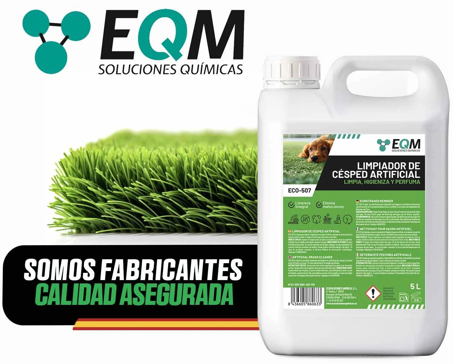 EQM ECO-507 Limpiador de Césped Artificial 5L No Tóxico