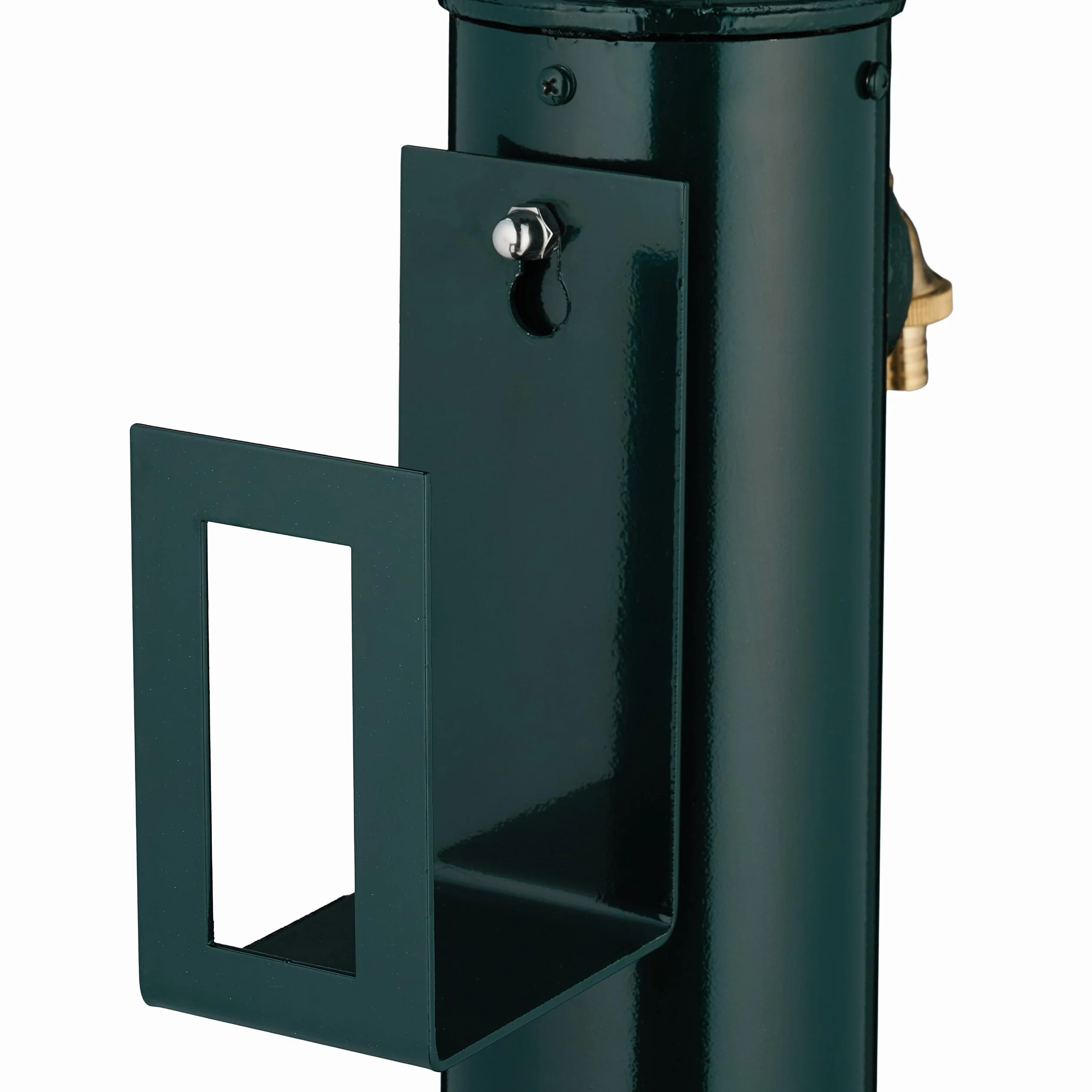 Relaxdays Fuente de Pie Vintage, Grifo y Lavabo, 87 x 26 x 43 cm, Bebedero Antiguo para Jardín, Soporte Manguera, Verde