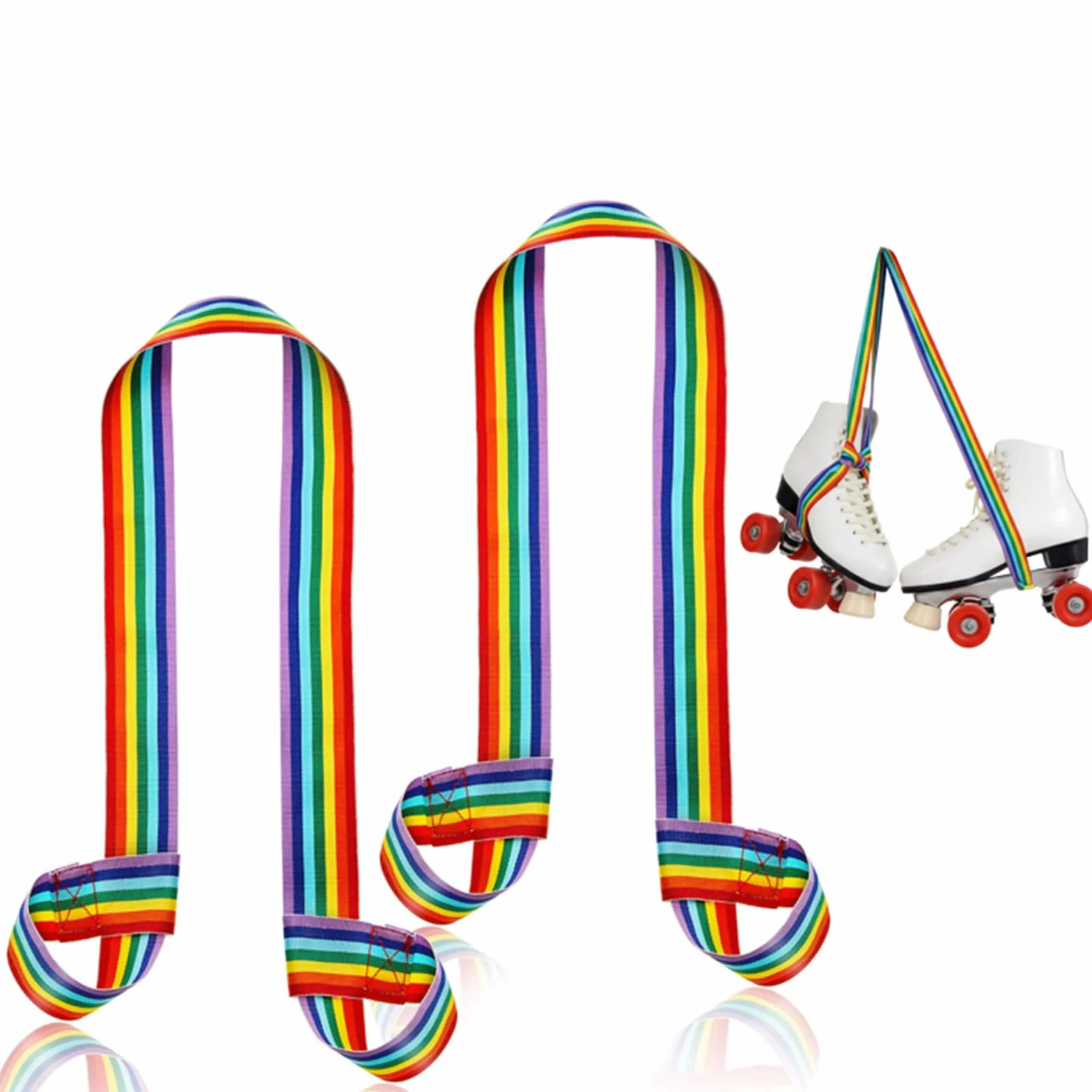 Correas Ajustables de Arcoíris para Botas de Skate - Correa de Cabestrillo y Hombro para Patines