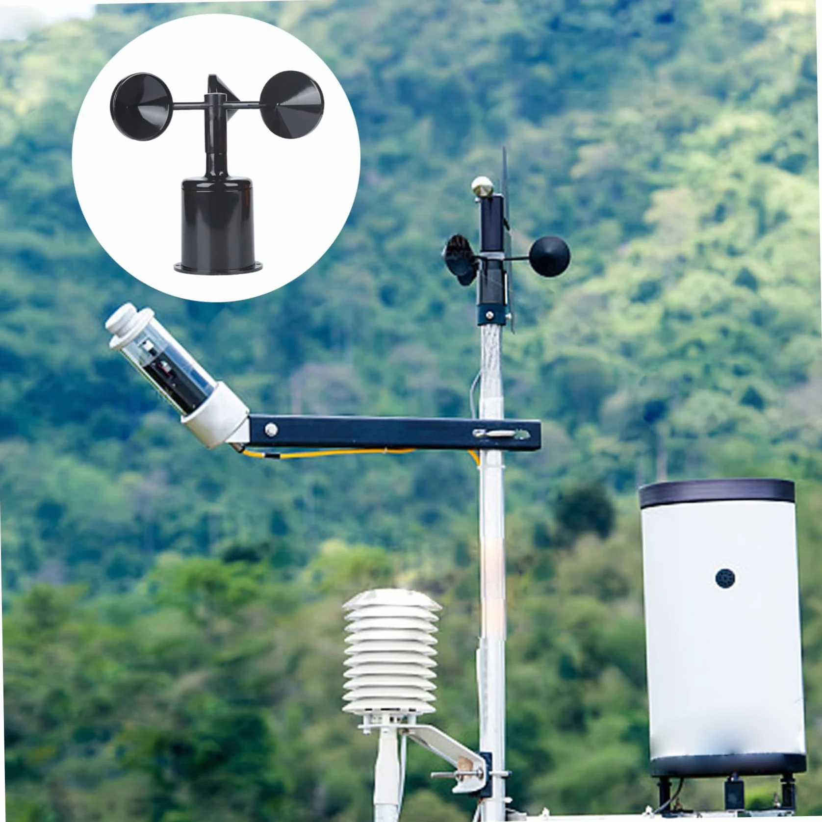 Carcasas de anemómetro de plástico resistentes a la intemperie para medidor de velocidad del viento