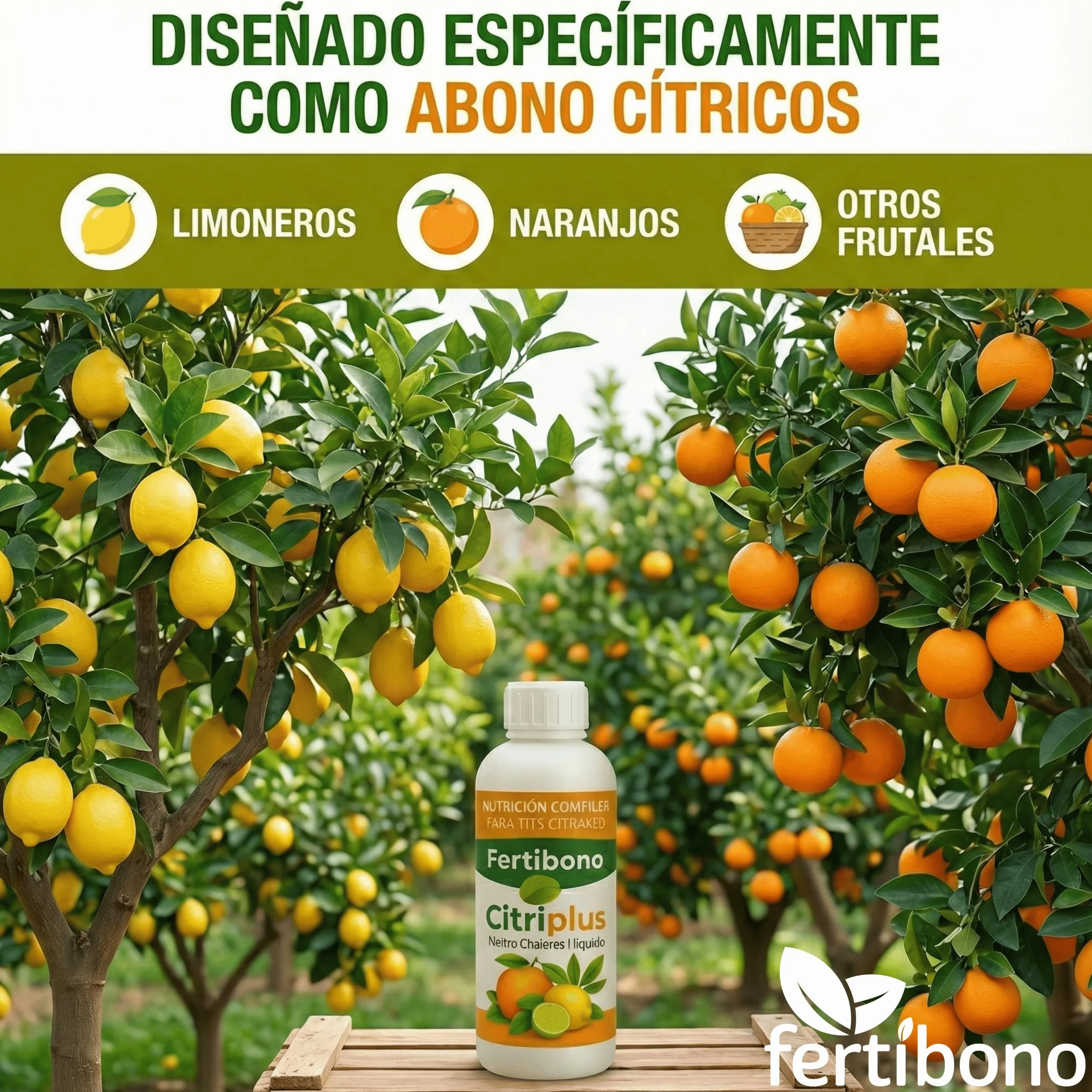 FERTIBONO CitriPlus 250 ml Abono Cítricos Completo con NPK Hierro y Magnesio