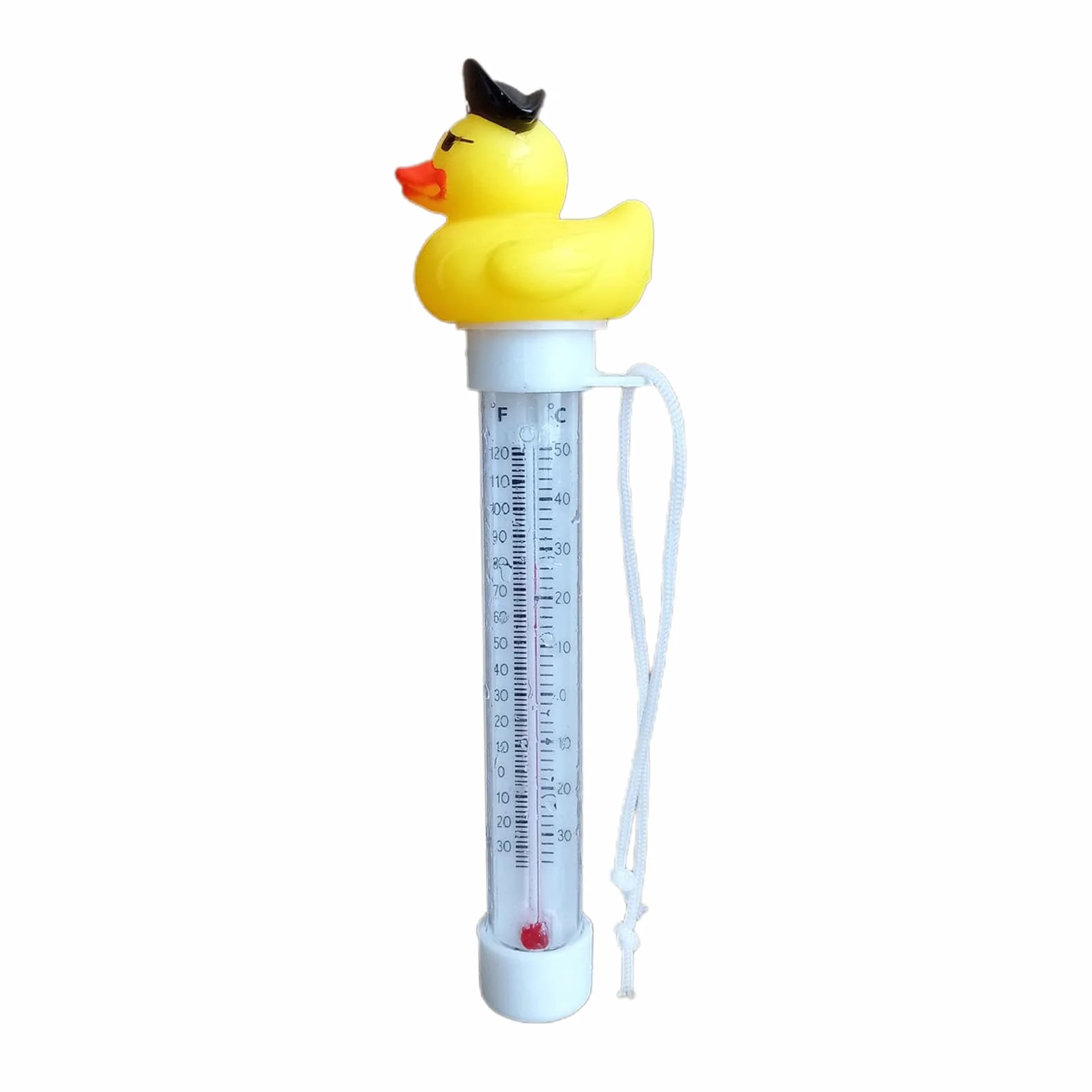 Genérico Termómetro Flotante para Piscinas, Medidor de Temperatura de Agua con Pato de Dibujos Animados, Resistente al Agua