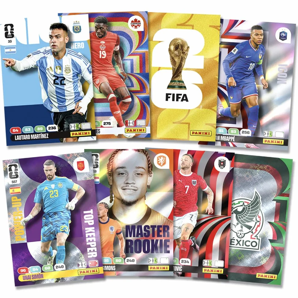 Panini FIFA 2026 Copa Mundial Trading Cards Blister 7 Fundas 4 Tarjetas Edición Limitada