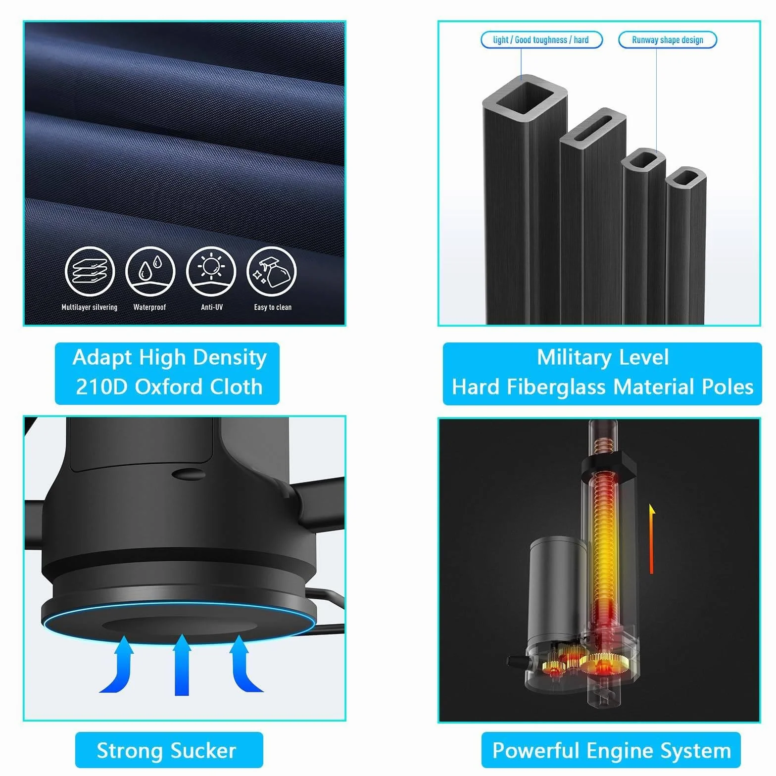Cochera automática 5.2m carpa universal para coche cubierta retráctil portátil