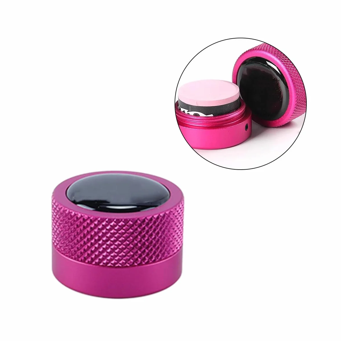 Porta Tiza De Billar Redondo, Accesorio De Billar, Mini Estuche Magnético Para Puntas De Tiza, Caja Redonda (rosa)
