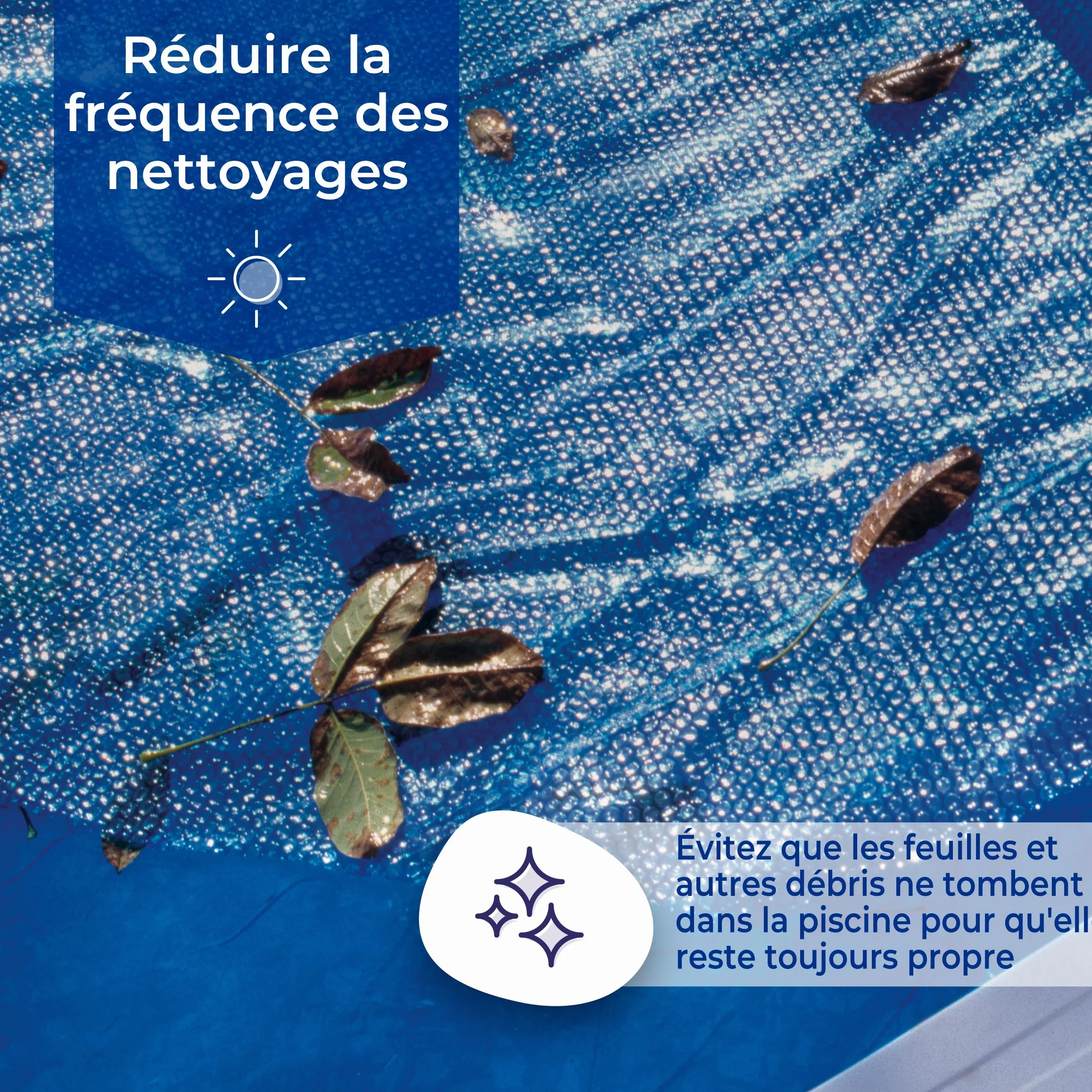 Cobertor de Verano para Piscina Redonda 460 cm Azul