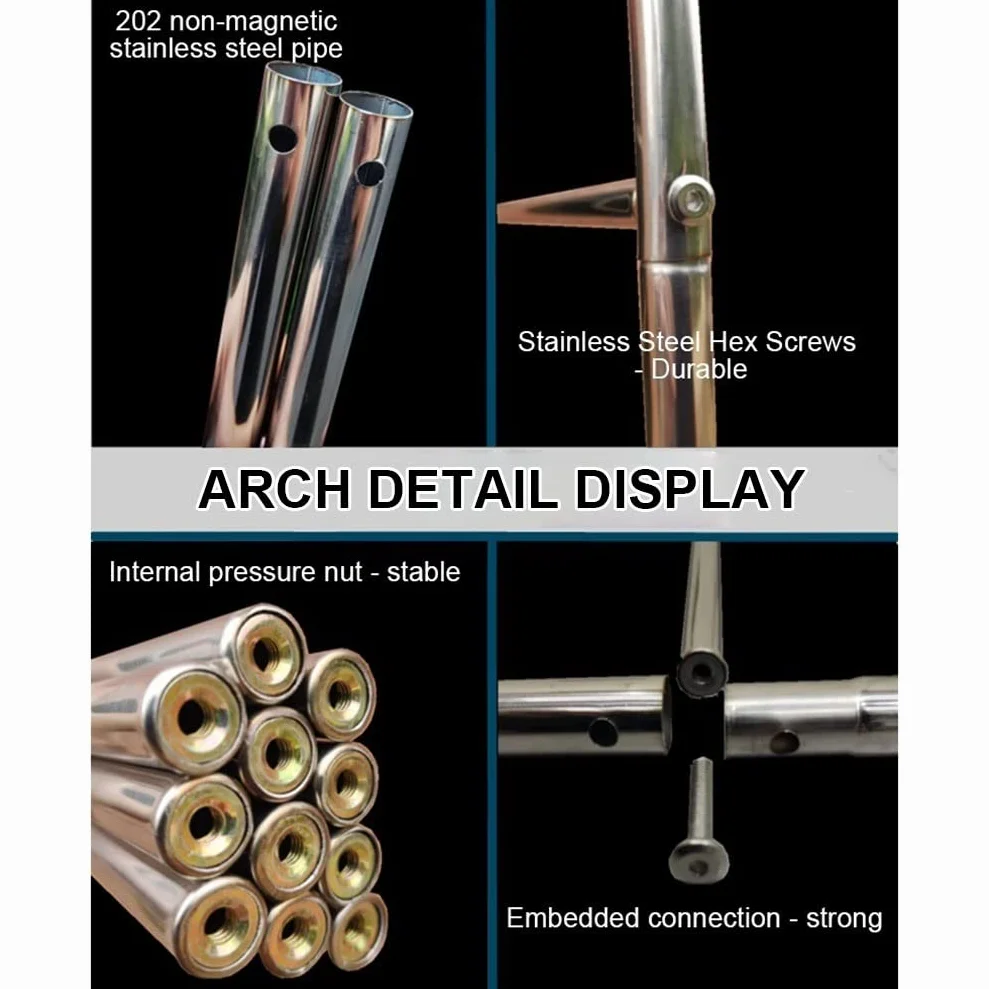 Arco De Jardín De Metal Arco De Rosas De Acero Inoxidable Ancho 120-350cm