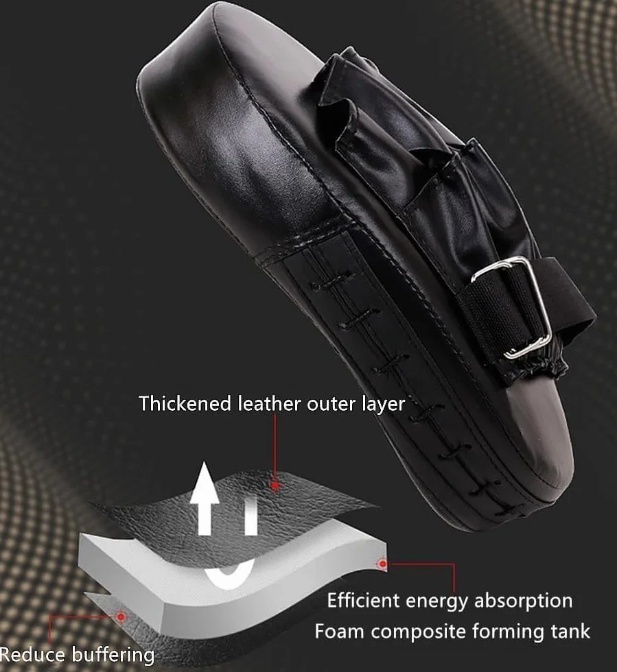 TRIXES Almohadillas de Boxeo Guantes de Entrenamiento Target para Kickboxing Muay Thai Negro