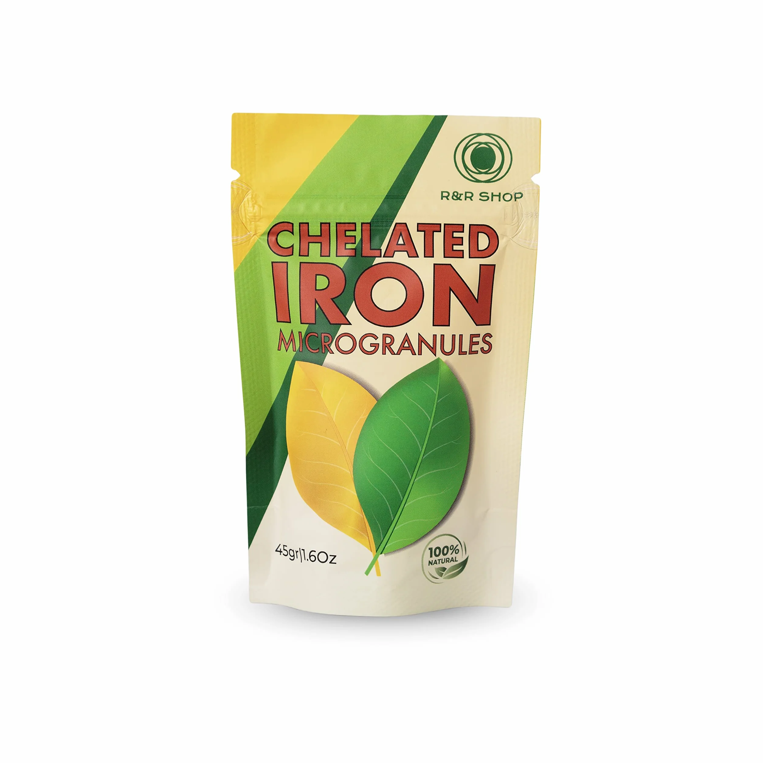 Hierro Quelato EDDHA 45GR Revitaliza y Protege el Crecimiento de Plantas y Raíces