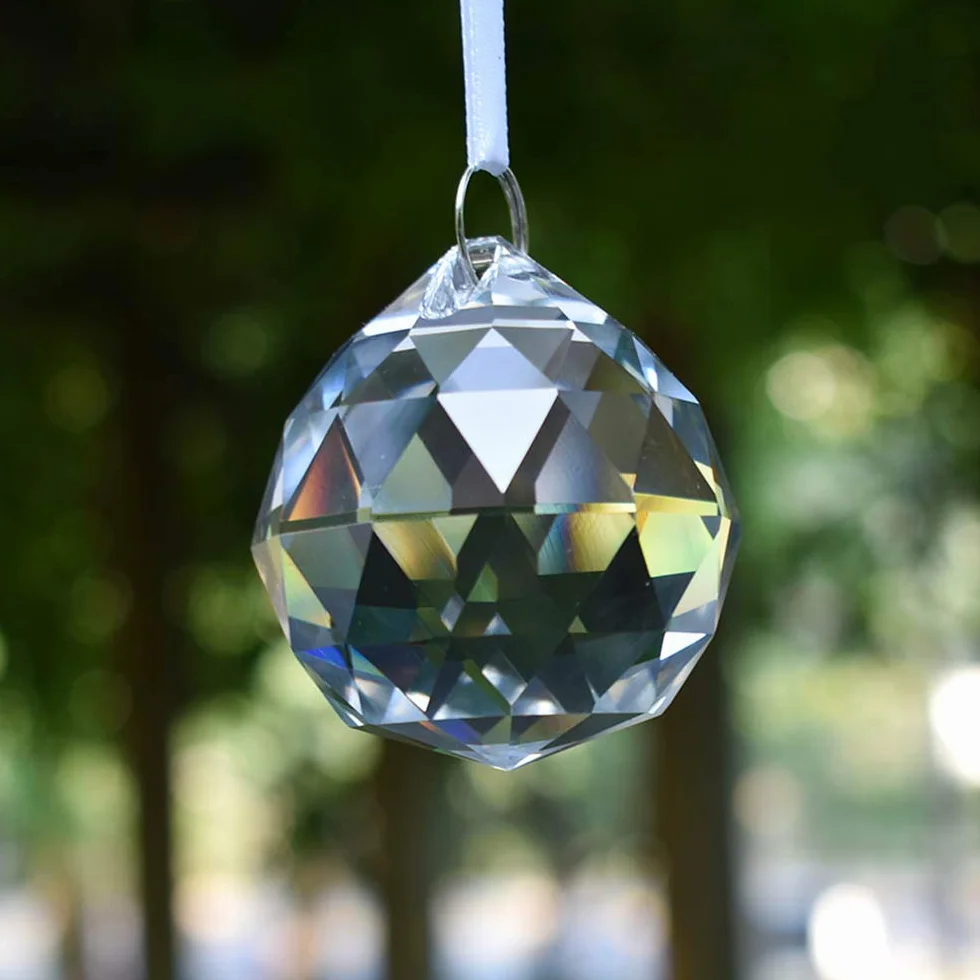 Bola de cristal prisma 50 mm Feng Shui decoración colgante kit