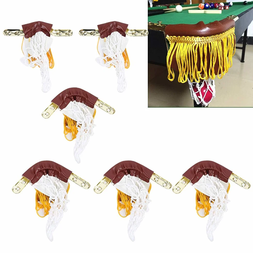 Alomejor Bolsas Snooker Redes Resistentes Billar reemplazo para mesas Pool