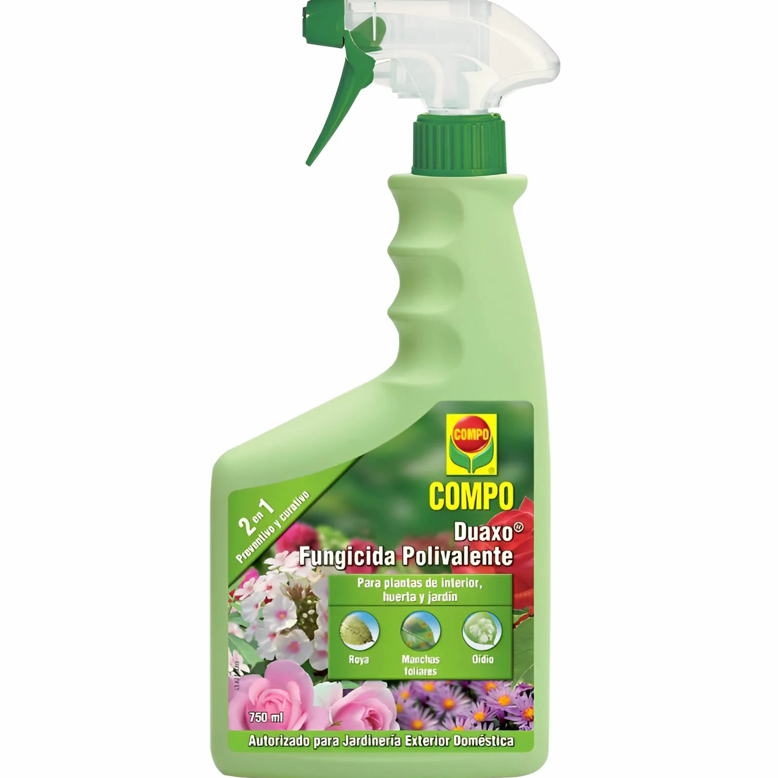 COMPO Duaxo Fungicida Polivalente 750 ml para plantas de interior huerto jardín