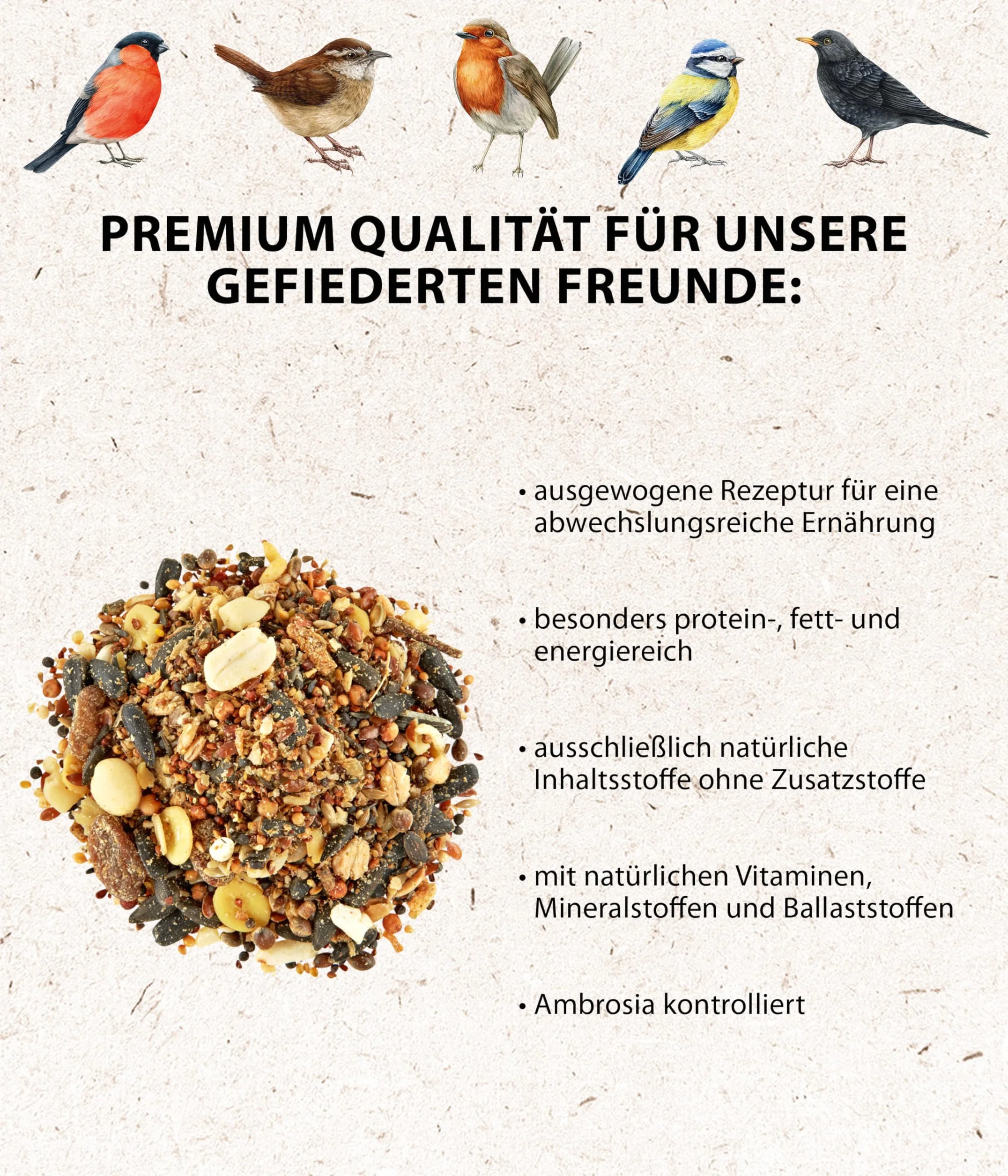 Dehner Natura Comida para Aves Silvestres 5 kg