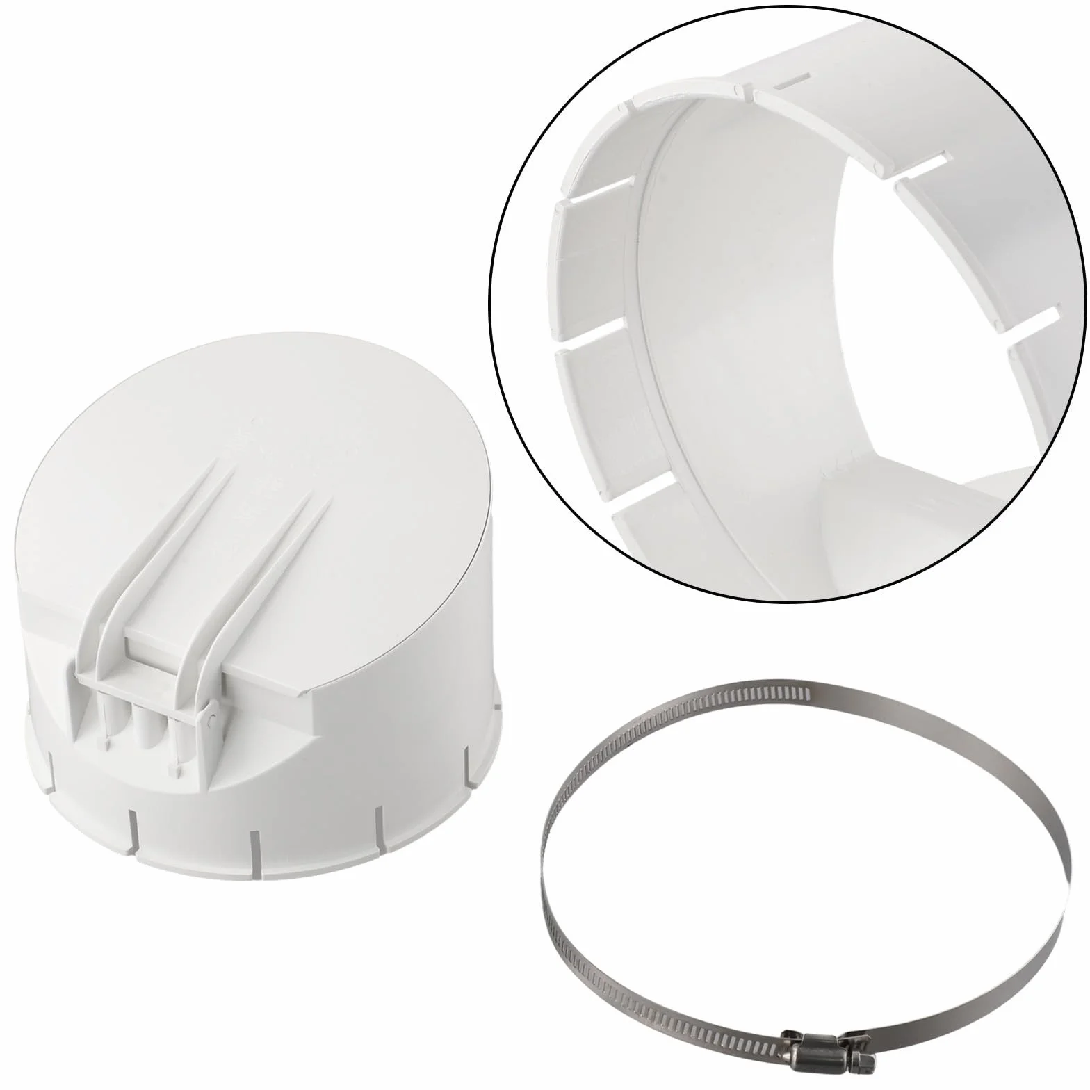 Tubo de drenaje PVC 50-160 mm con tapa válvula cierre automático para jardín balcón
