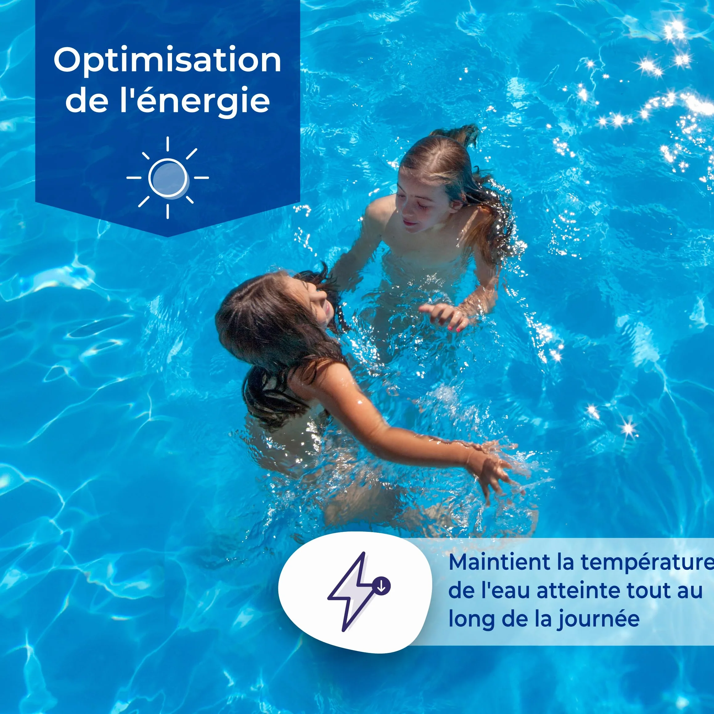 Cobertor de Verano para Piscina Redonda 460 cm Azul