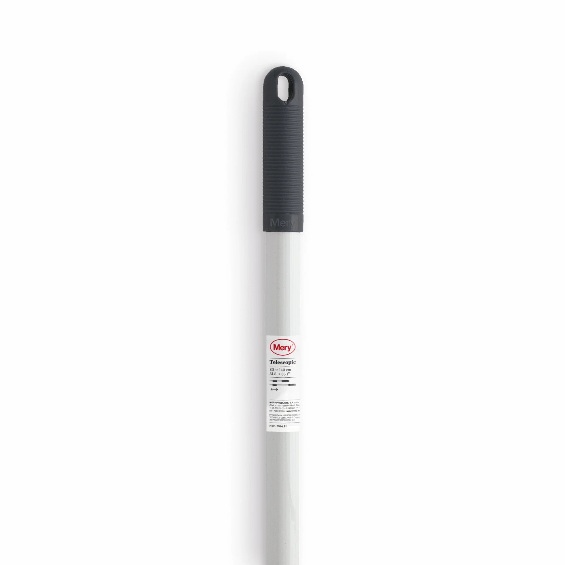 Palo Telescópico Multiusos Acero Plastificado Rosca Universal Gris 80-140 cm