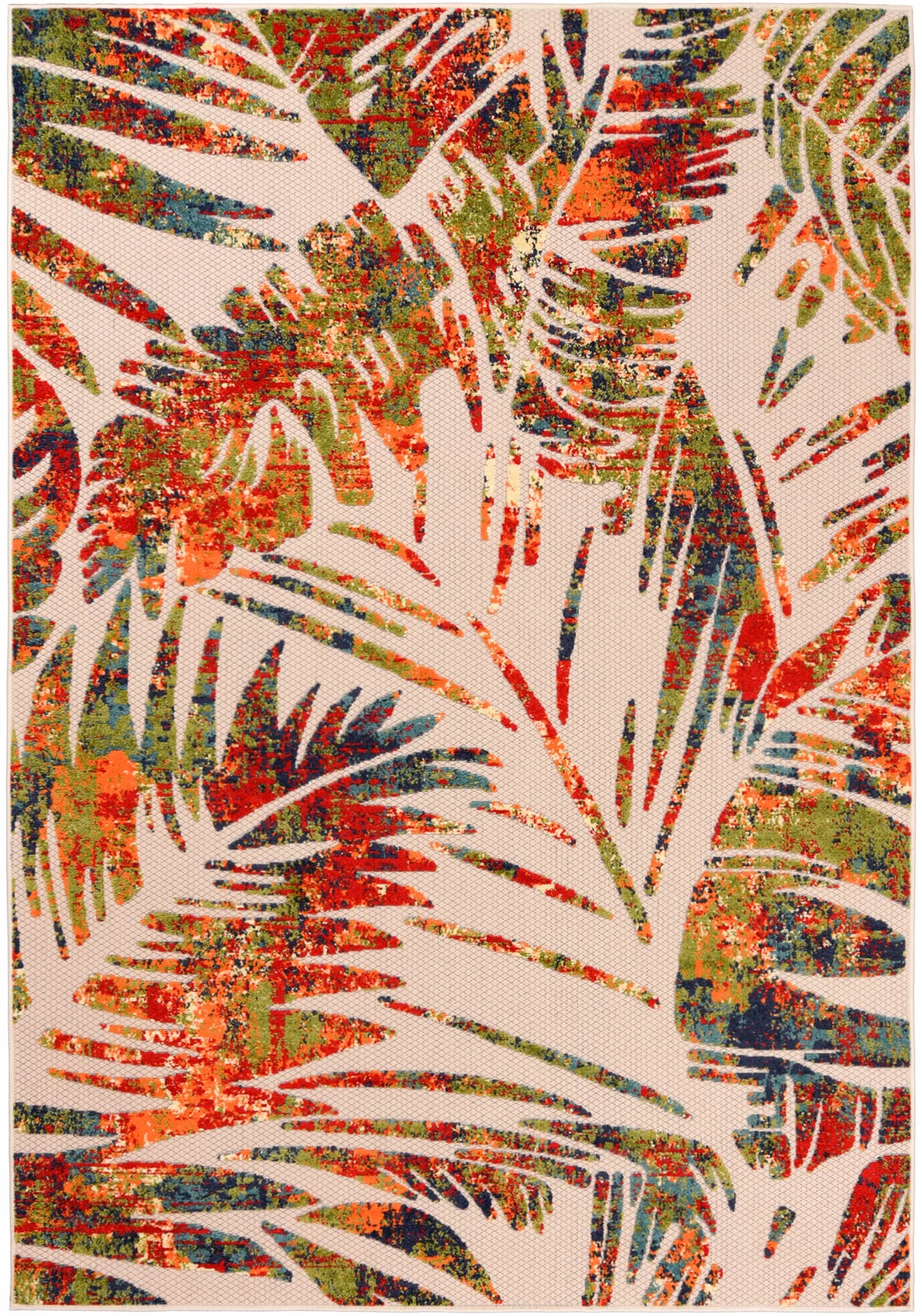 Mazovia Alfombra Exterior Impermeable 80 x 150 cm Multicolor Floral