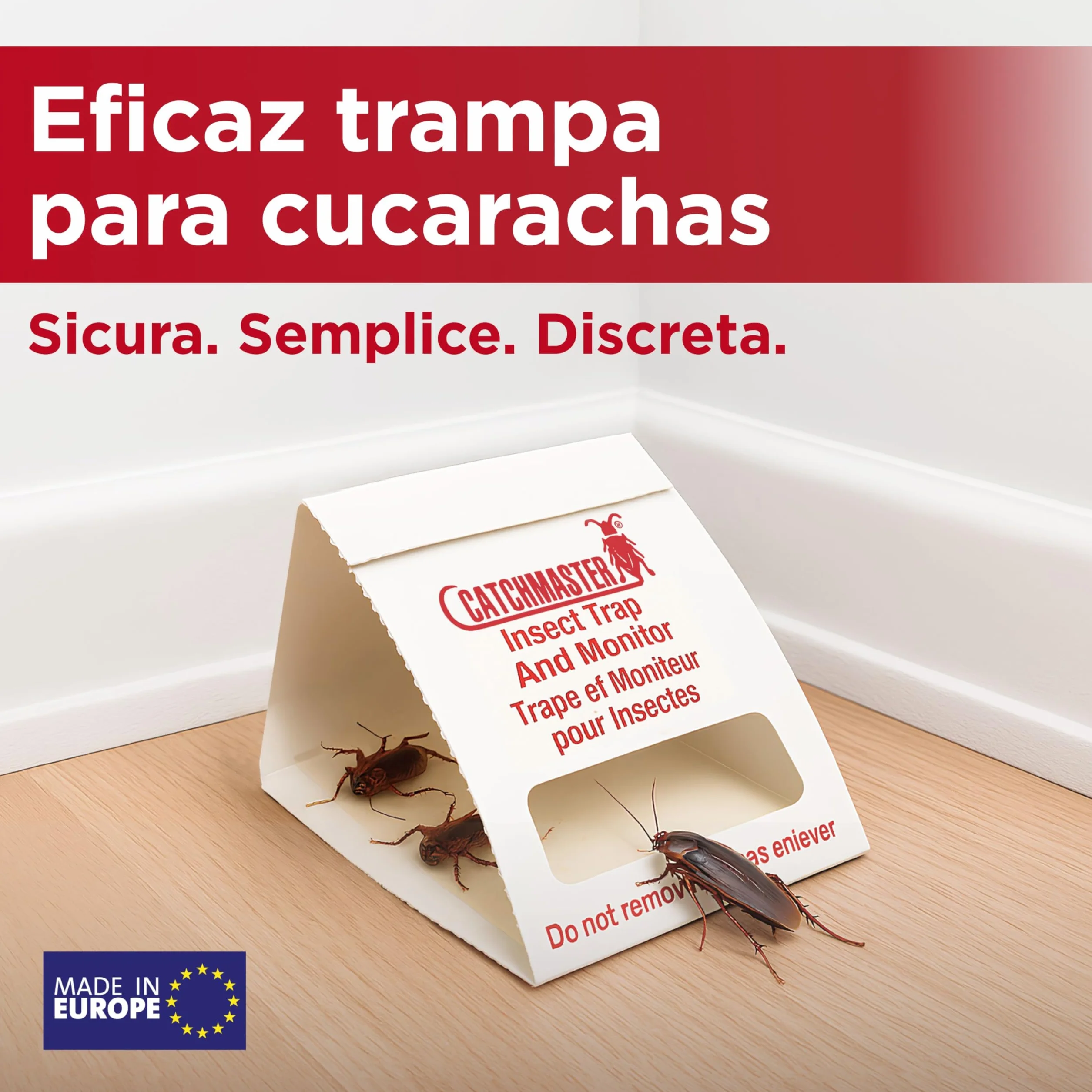Catchmaster 100i Trampas para Cucarachas 30 Piezas Adhesivas Sin Veneno