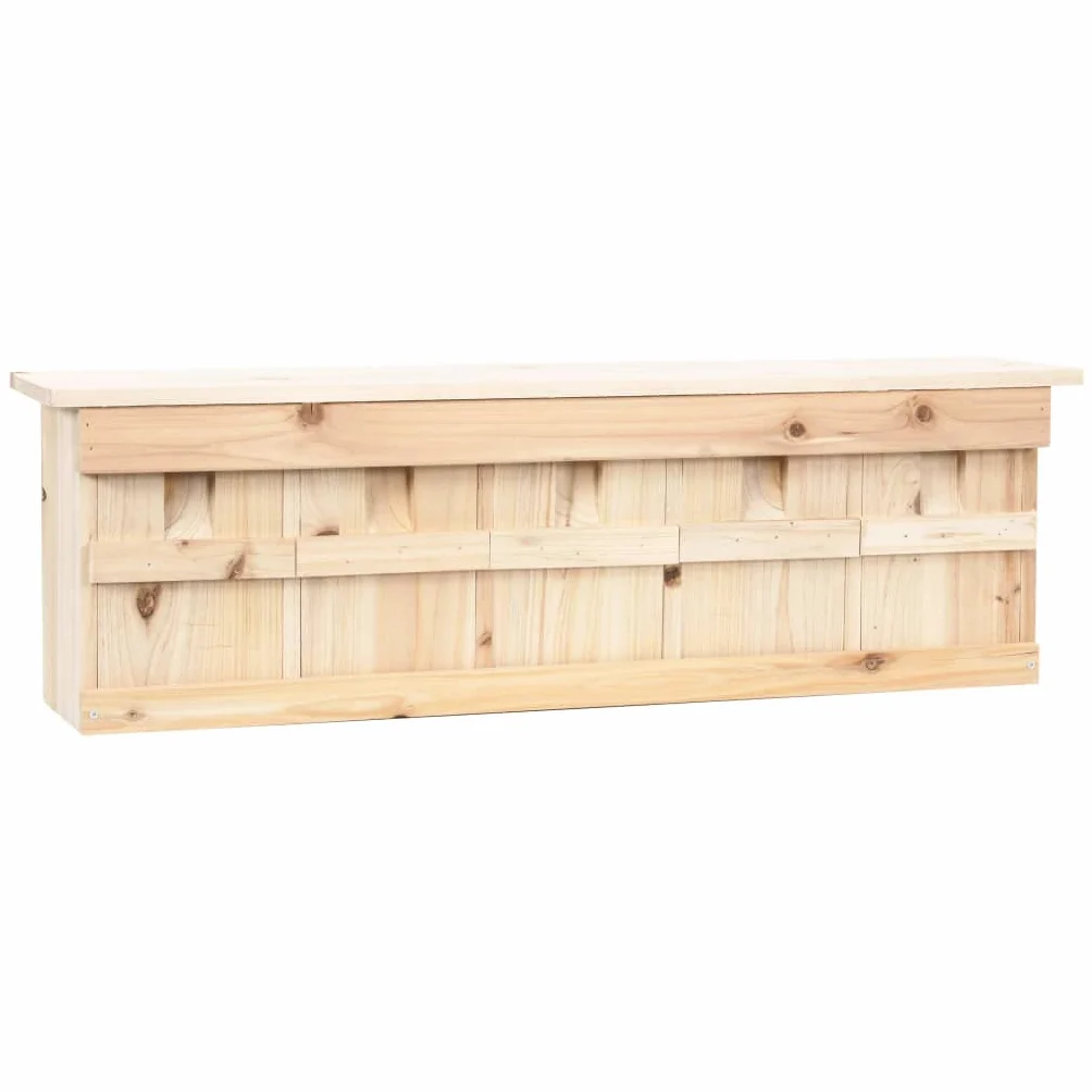 INLIFE Gorrión de madera de abeto, Casitas para Pájaros (5 compartimentos, 68 x 15 x 21 cm)