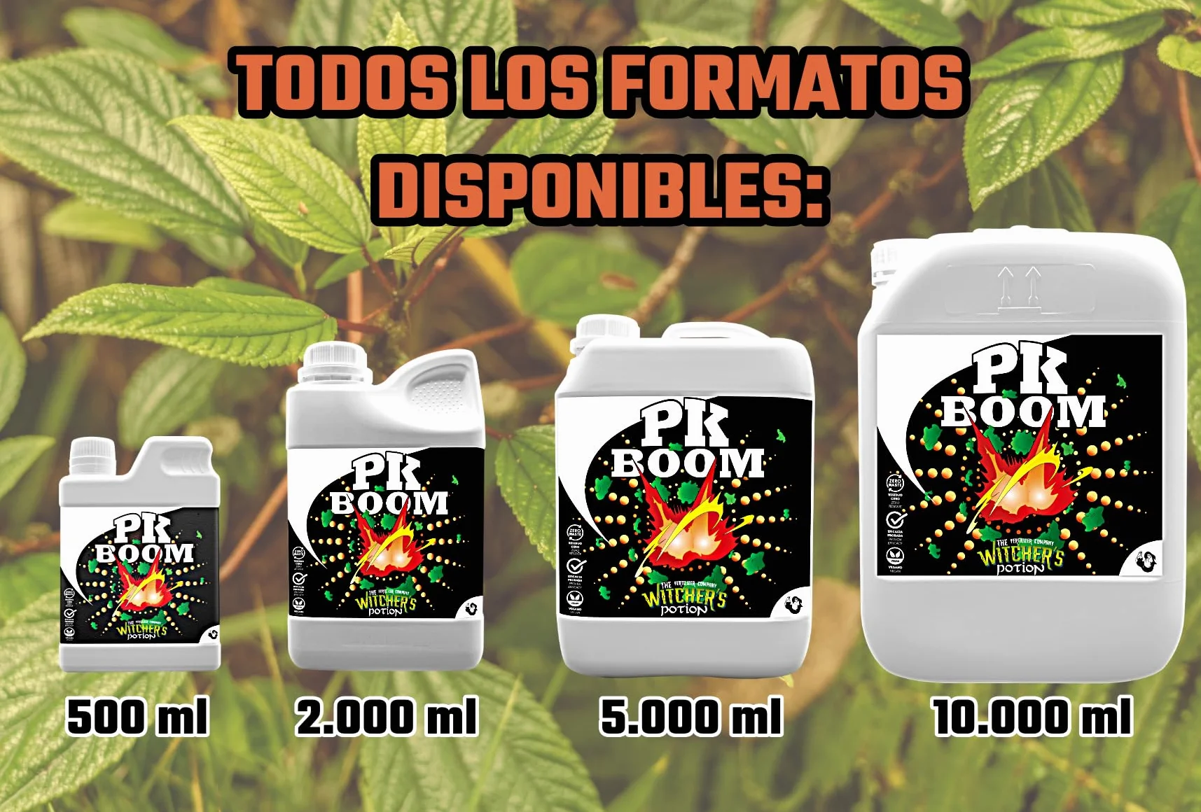 PK BOOM Witcher's Potion Cannaboom 500ml Engorde de Cogollos NPK 3-13-13 con Microelementos Quelatados