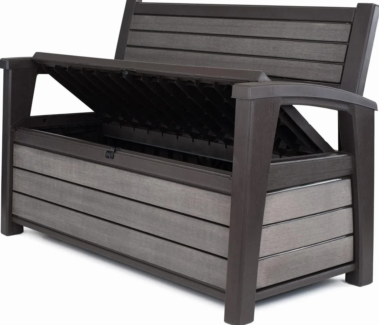 Chalet y Jardín Brossium Baúl Banco 227 L Gris Cepillado 132,7 x 63,5 x 89,5 cm