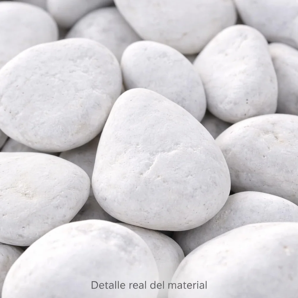 Vegara Stone Piedra Jardín Decoración Canto Rodado Blanco Puro 2-4 cm 25 kg
