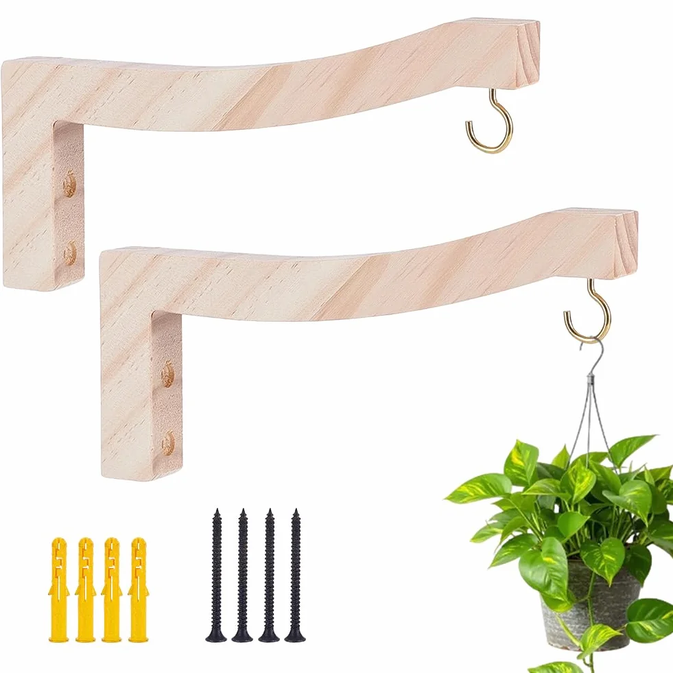 Ganchos de pared para plantas colgantes 7,6 x 4,1 pulgadas interior exterior soportes macetas