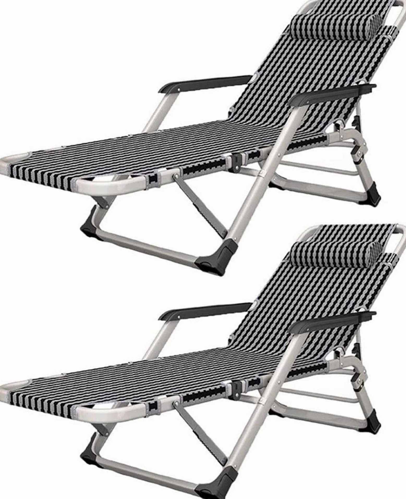 Tumbona Ligera, sillas de jardín Plegables, Juego de 2 sillas de Gravedad Cero, Silla reclinable, Tumbona de jardín Plegable de Gravedad Cero, Oficina, hogar, balcón, si