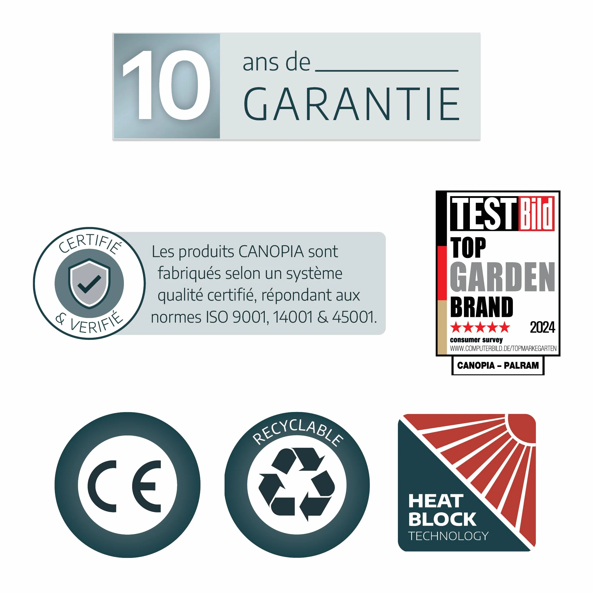 CANOPIA by Palram Carport de Aluminio Arcadia 359x435 Gris