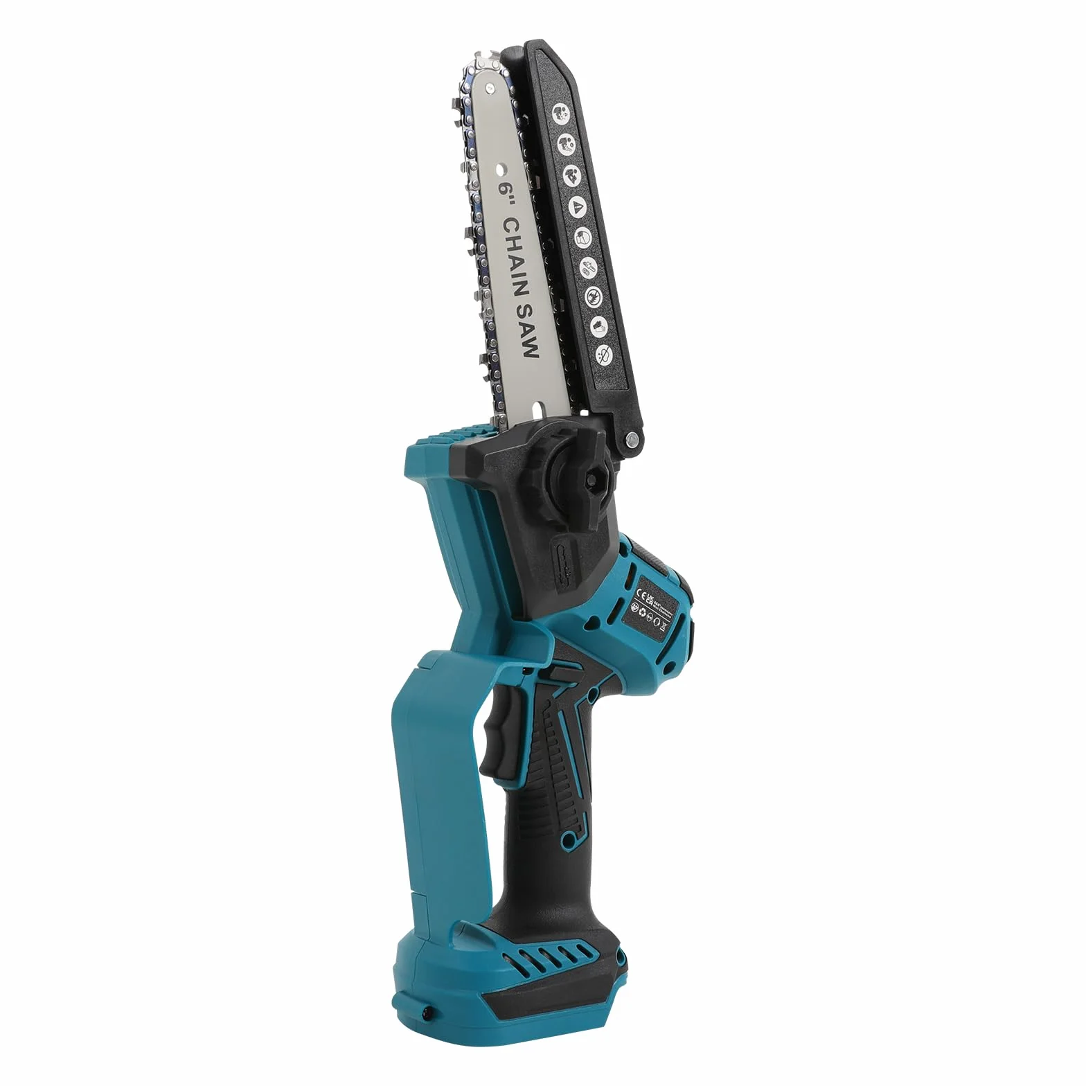Motosierra inalámbrica con batería, motor sin escobillas, 6 y 8 pulgadas, 600 W, con lubricación de cadena mejorada, sierra eléctrica para podar, tijeras de podar, corte de madera, (sin batería)
