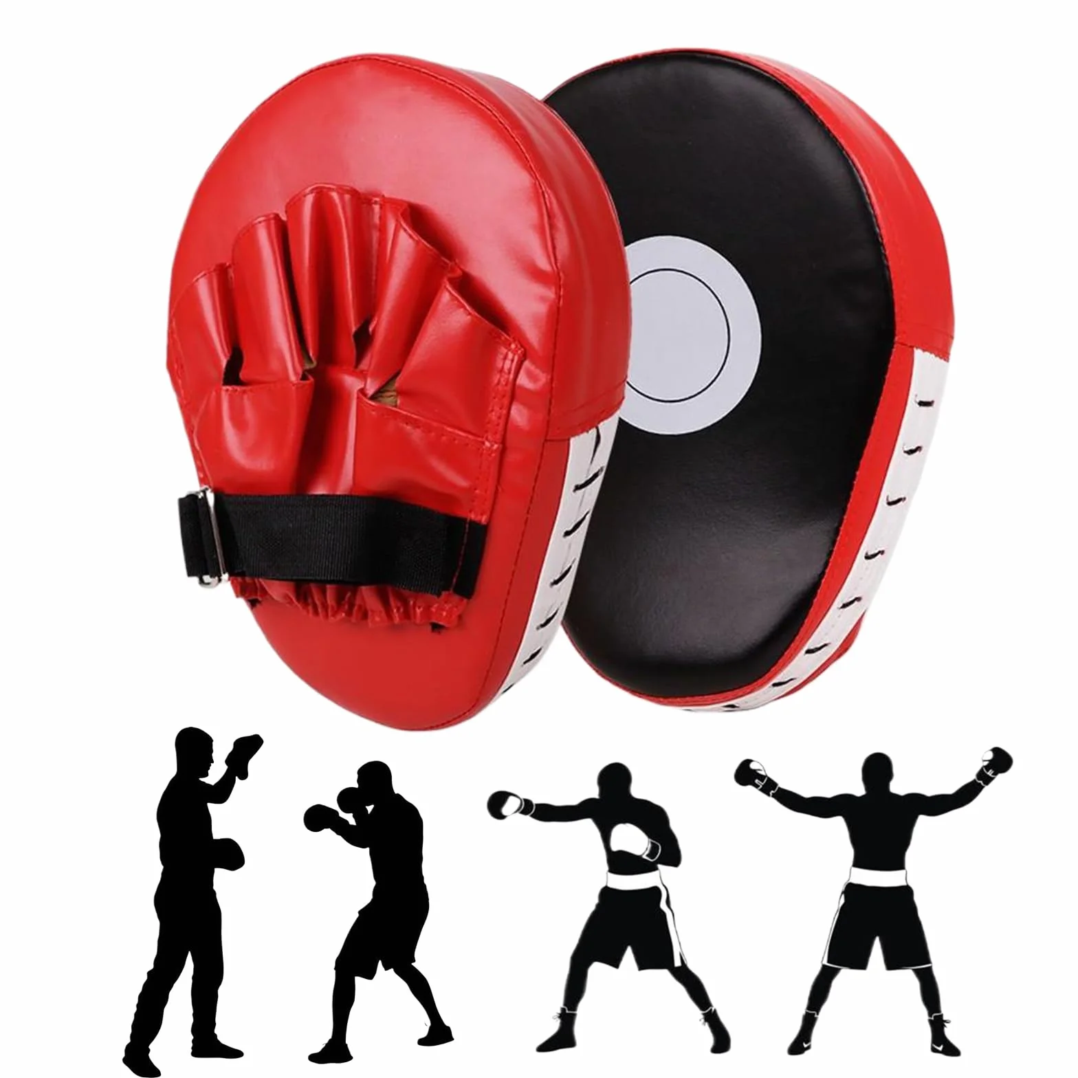 Boxeo Almohadillas de Boxeo Paos Muay Thai Cuero Curvadas Taekwondo Pads