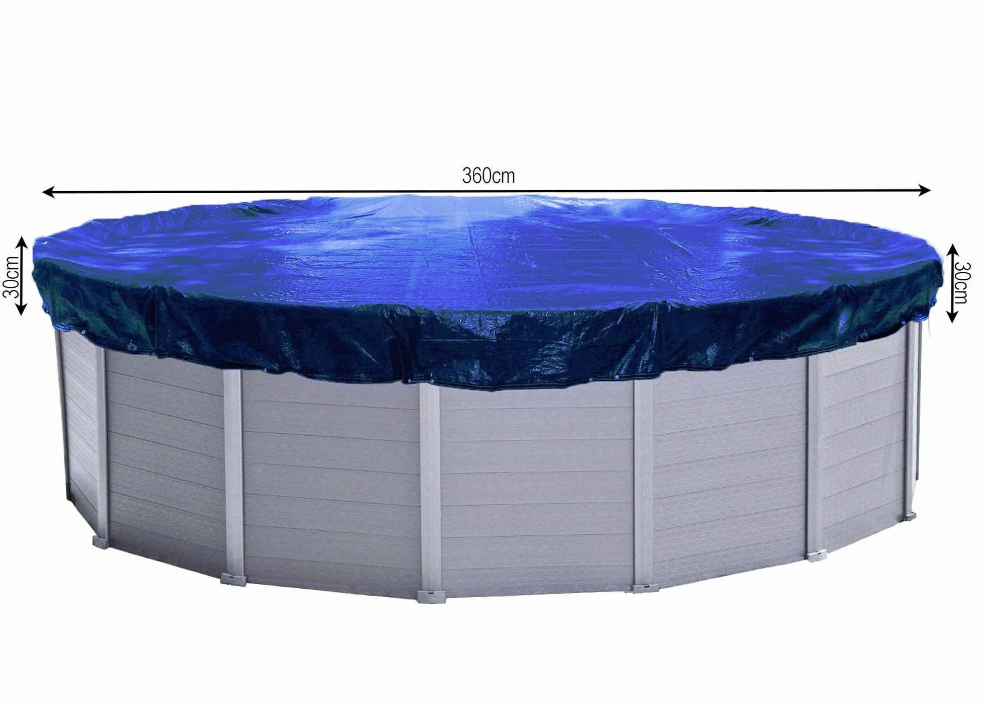 Cubierta de Piscina de Invierno Redonda 200g/m² 420 cm Azul