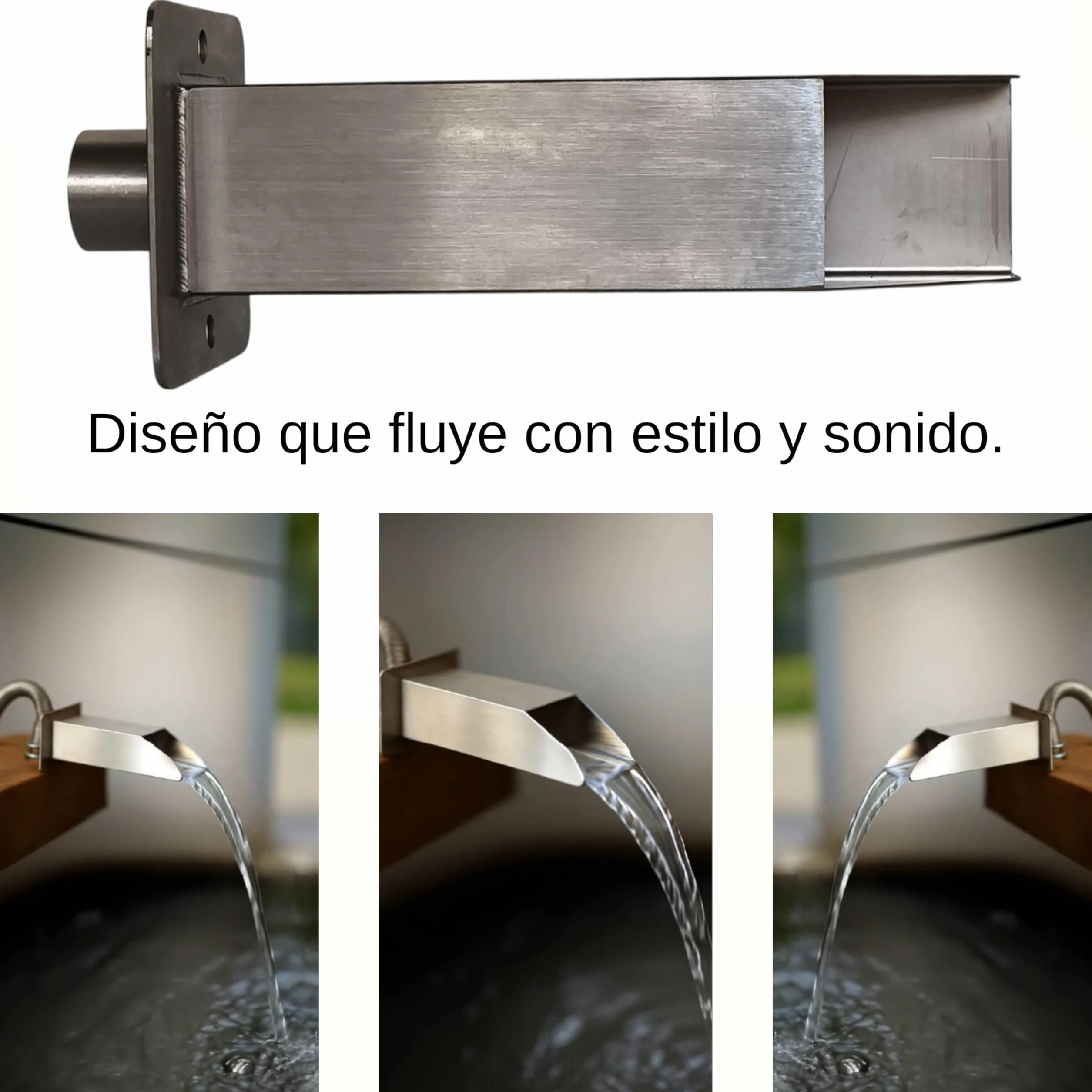 Boquillas para Fuente de Agua en Muro Caño de Pared Efecto Cascada Decoración Piscina AGUADECORATIVA CH-02