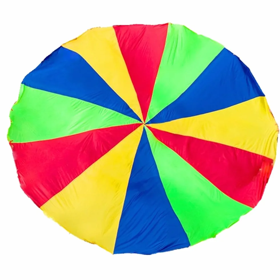 Juego de Paracaídas para Niños de 5 Metros, Tapete de Fiesta Colorido con Asas, Manta de Juego al Aire Libre
