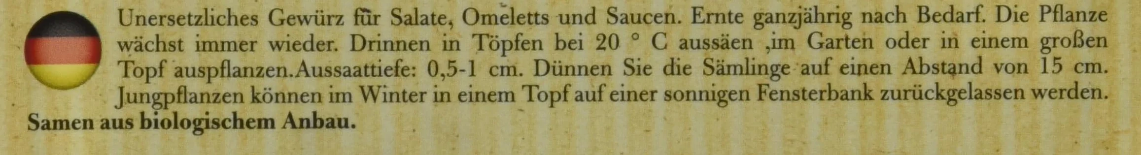 Germisem Orgánica Allium Schoenopasum Semillas de Cebollino 2 g
