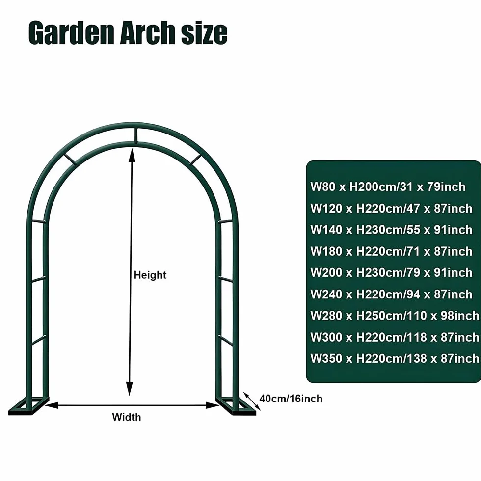 Arco De Rosas Y Plantas Trepadoras De Jardín, Decoracion Patio Arch De Metal, Tutor Enrejado para Al Aire Libre, Soporte De Flores para Boda, Fiesta, Ceremonia Exteriores(Black,W120 x H220cm)